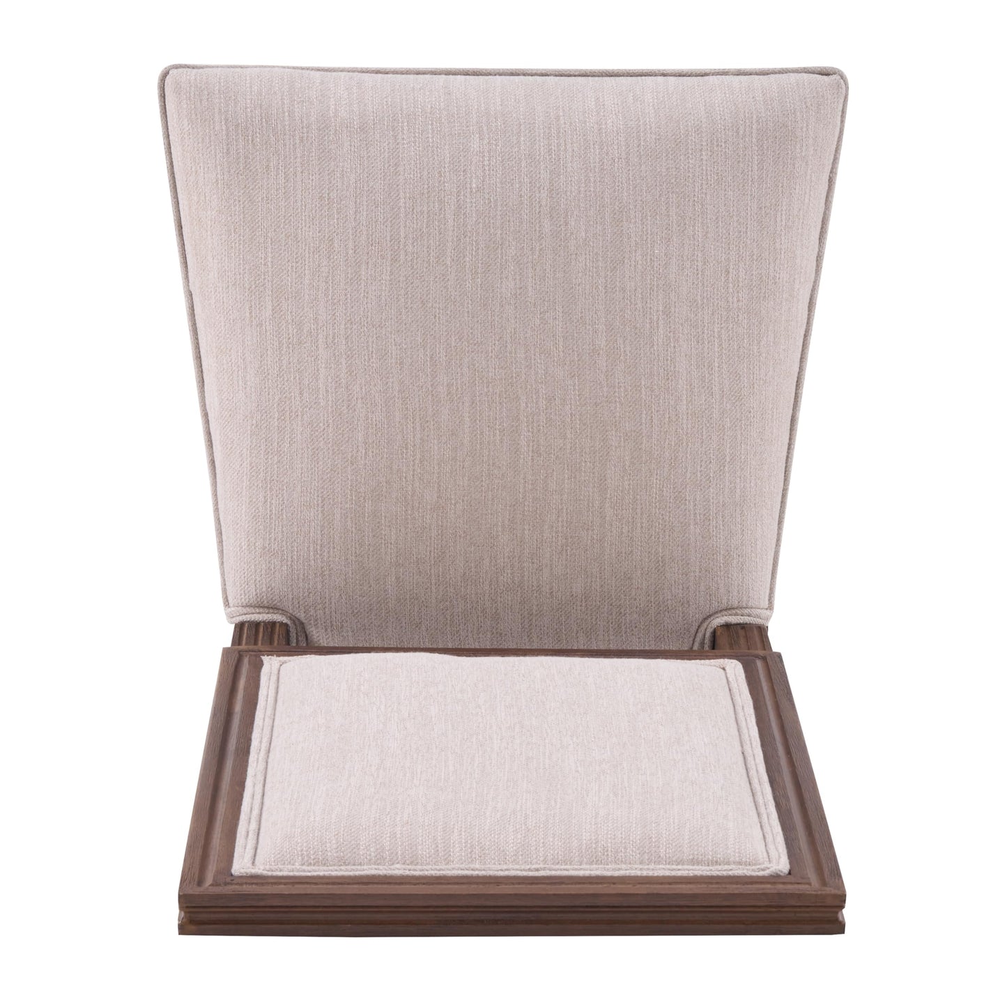 Christopher Knight Home Regina French Country Dining Chairs Set of 2, Wooden Dining Room Chair, High Back Kitchen Side Chair, Fabric Upholstered Armless Extra Seat, Beige+Walnut