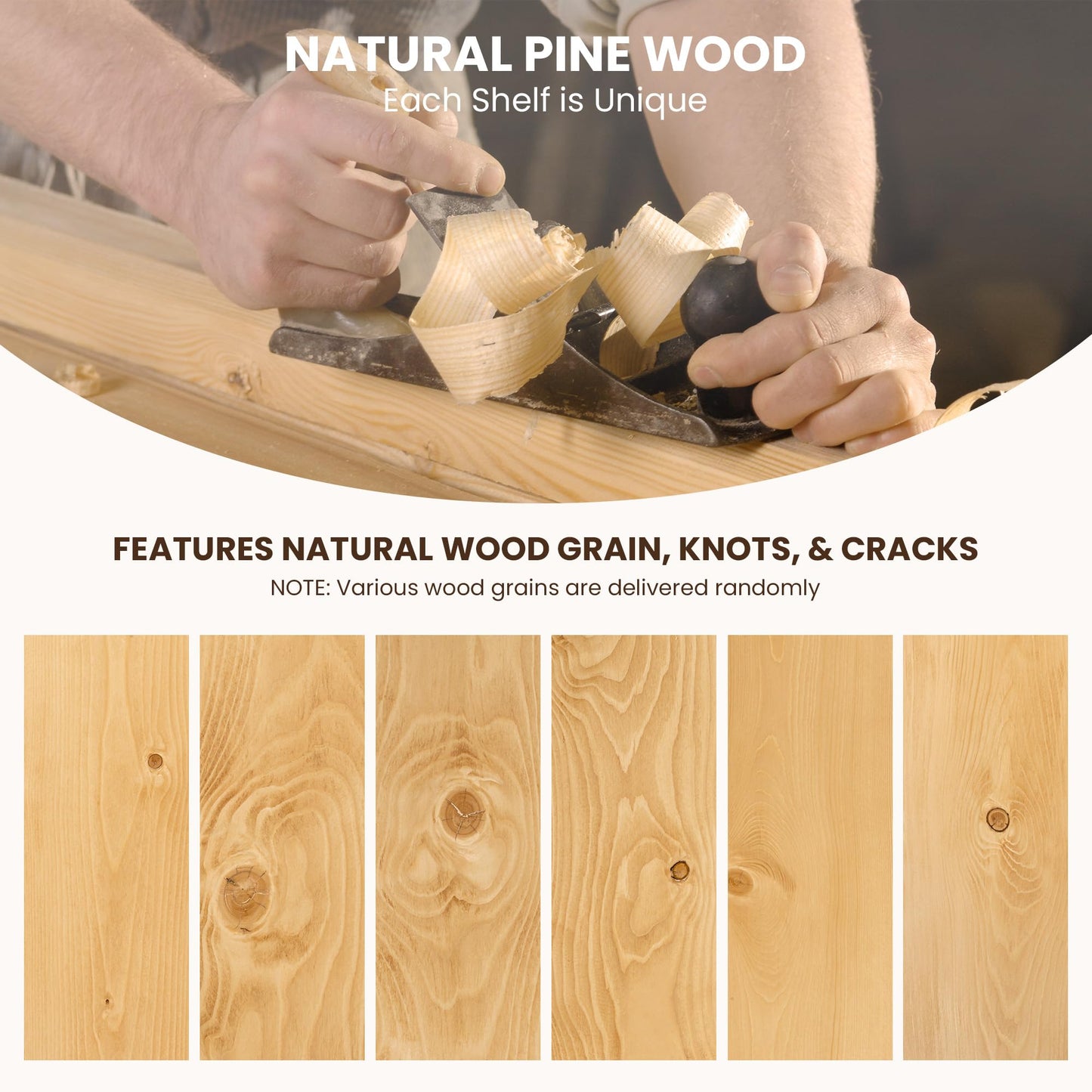 Fireplace Mantel 60inch, Solid Wood Mantel Shelf Handcrafted Rustic, Handcrafted Wood Fireplace Mantels Floating Mantle Shelves Decor for Wall, Bedroom, TV, Books, Livingroom 60 X 8 X 3 - Natural
