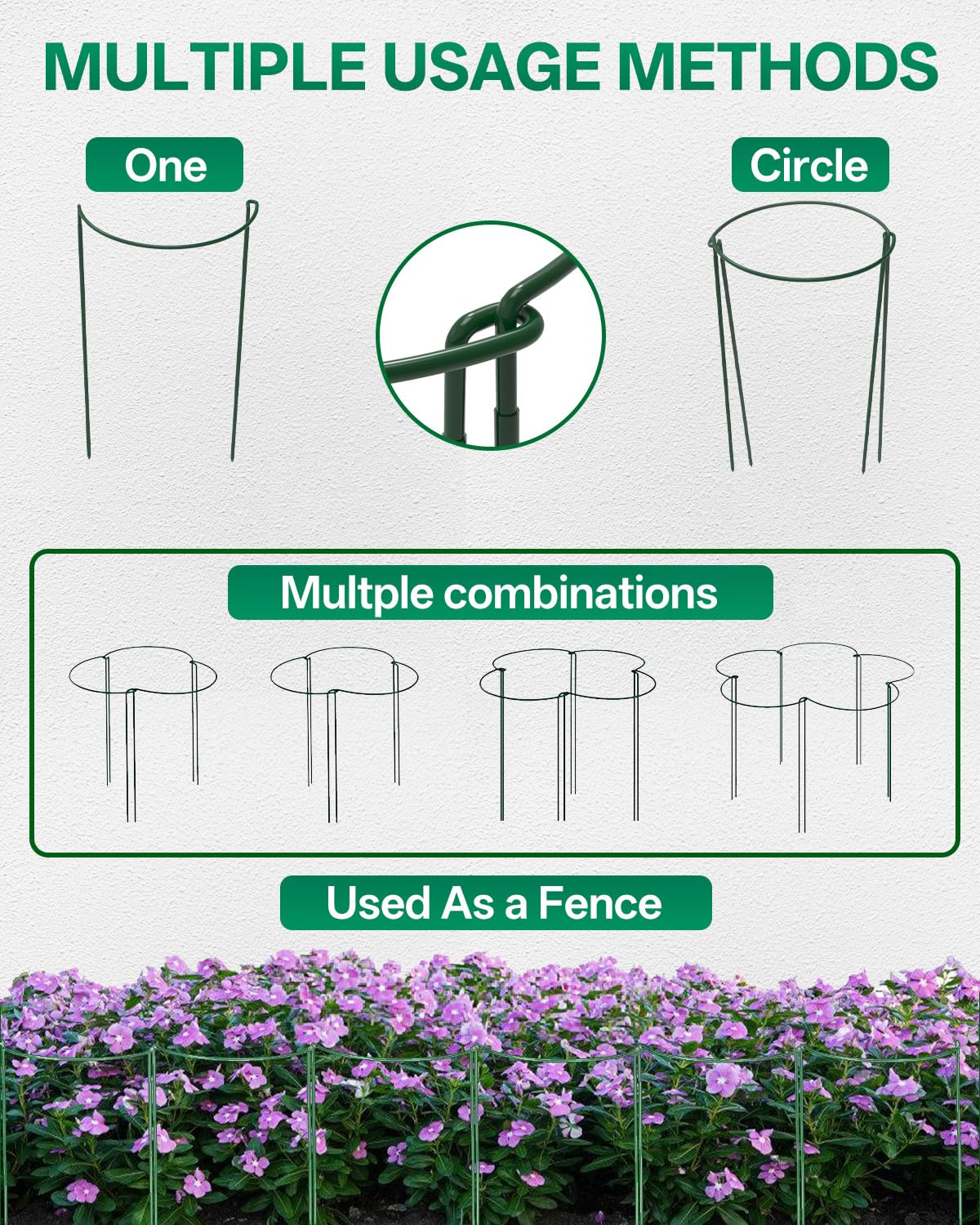 Breeze Touch 16 Pack Plant Support Stakes, 16 Inch Plant Stakes for Outdoor Plants, Peony Cage with 15 Pcs Green Lables, Peony Cages and Supports, Peonies Support Cages Flower Stakes for Plants