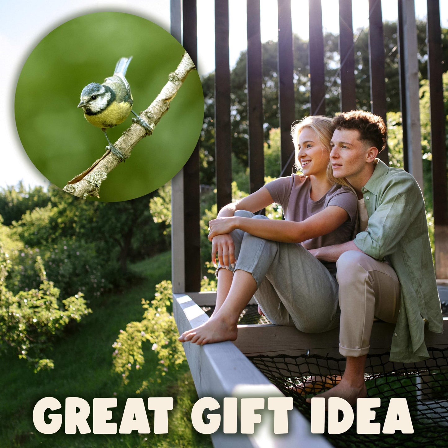 SWISSINNO Bird Feeders - No Mess Hanging Bird Feeder for Outdoors - Smart Birds Davos Spill Proof Wild Cardinal & Small Bird Feeder with Integrated Seed Catcher Tray - Dual Chamber - Light Grey