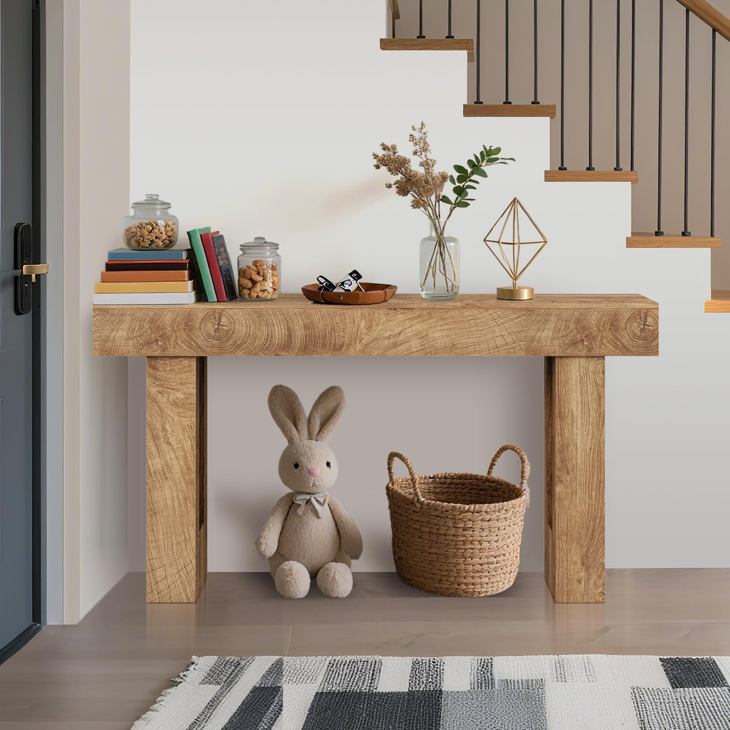 GarveeTech 63" Console Table for Entryway, Narrow Sofa Table Behind Couch, Wooden Hallway Table for Living Room, Foyer Entry Table