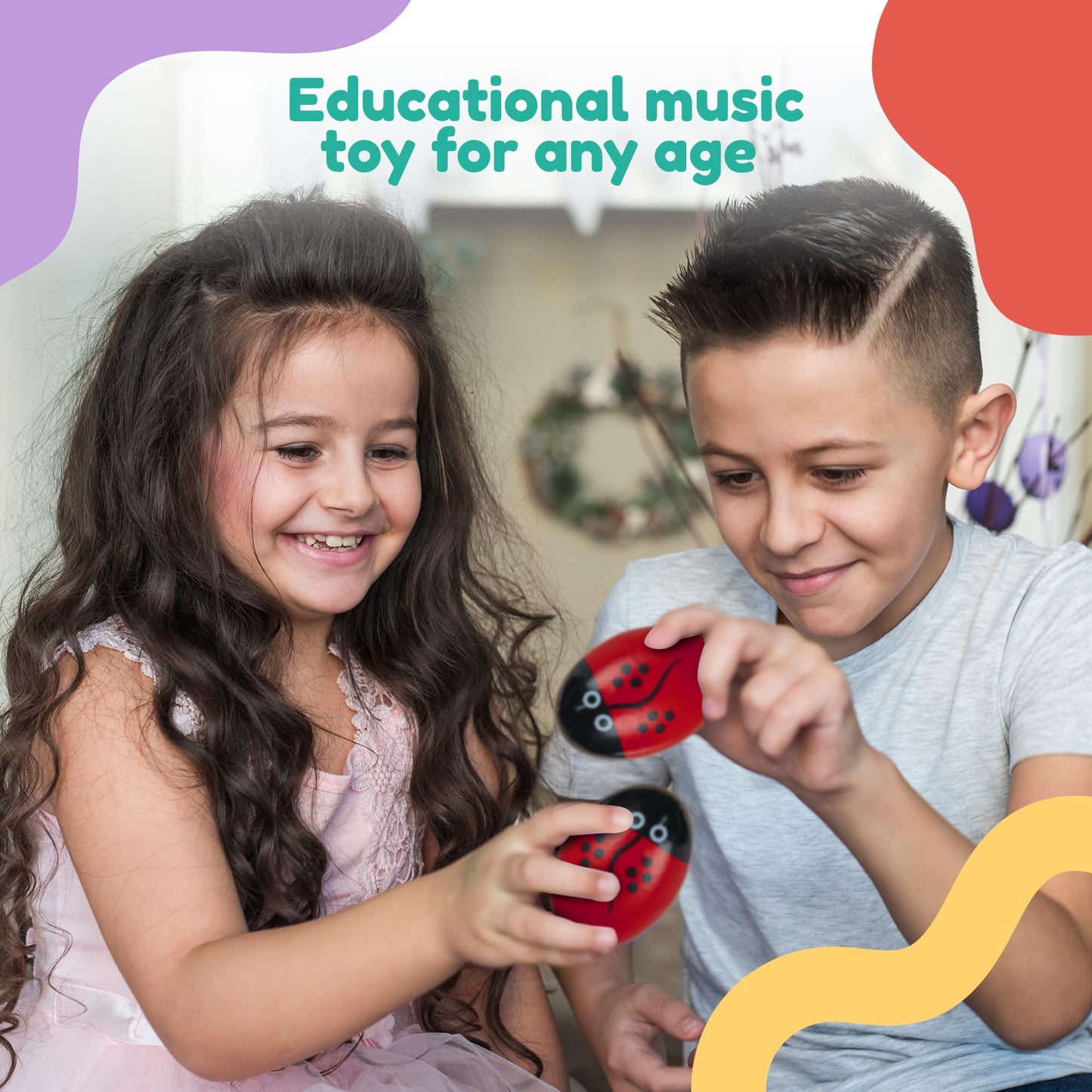 Stoie's Musical Toys for Toddlers, Wooden Percussion Instruments Toy for Kids Baby Preschool Educational Musical Toys Set for Boys and Girls with Storage Bag