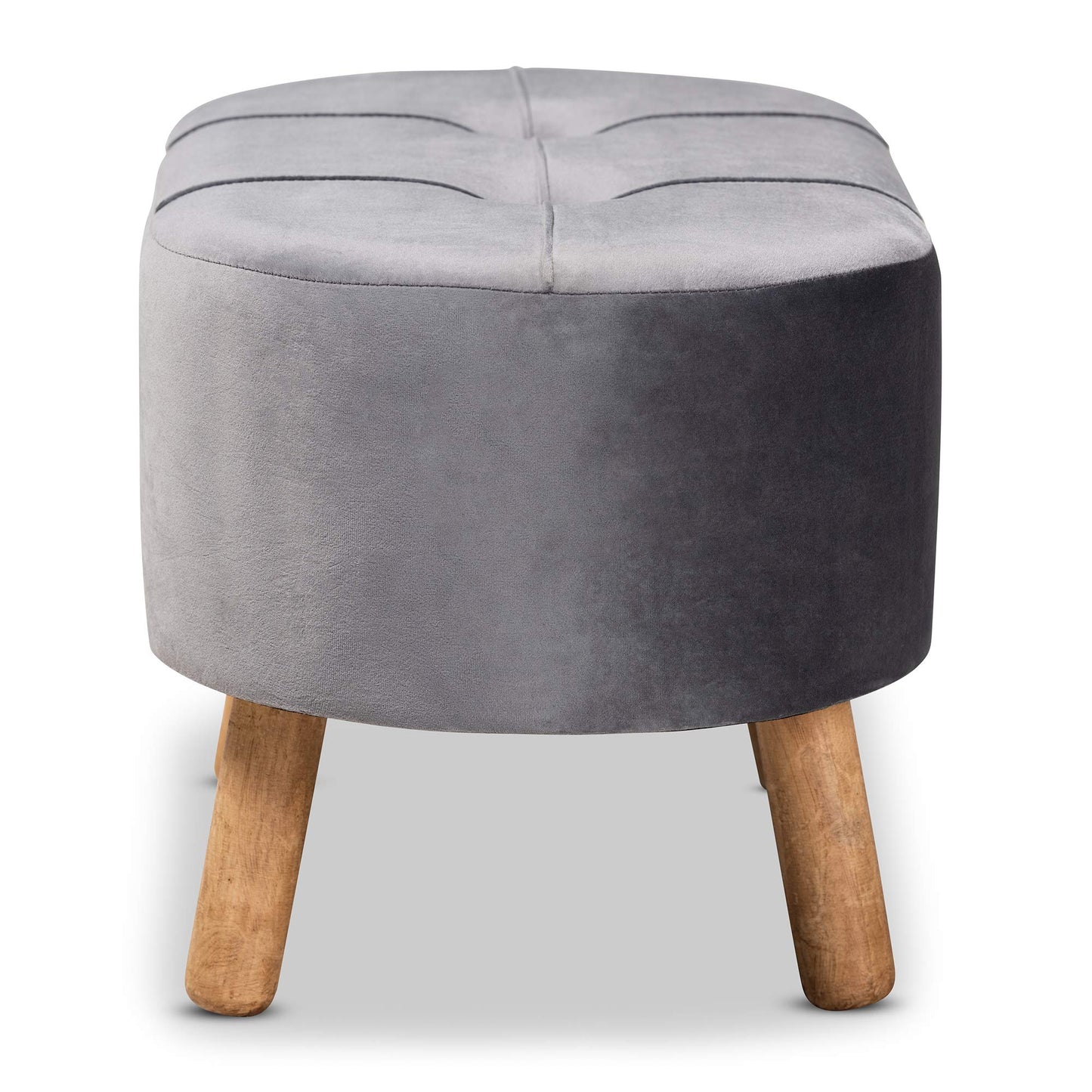 Baxton Studio Ottomans, Grey/Natural