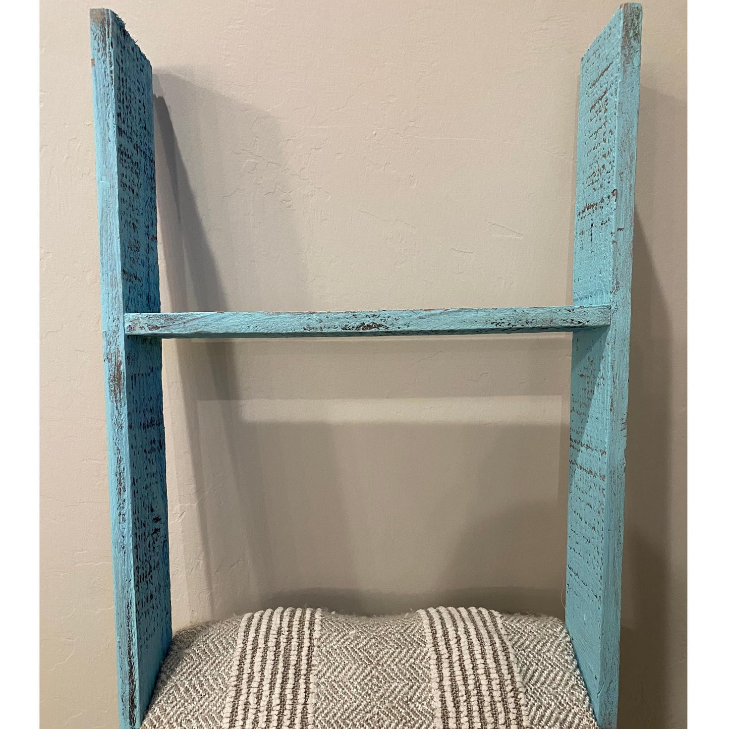 BarnwoodUSA Reclaimed Wood Bookcase Ladder (5 Foot, Turquoise)