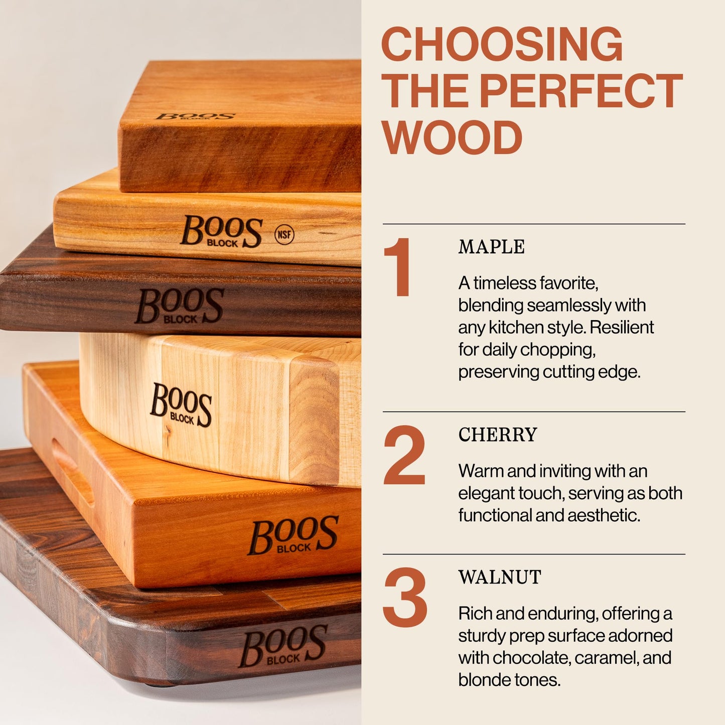 John Boos Chop-N-Slice Series Rectangular Wooden Maple Cutting Board 18”x12” – 1.25” Thick, 8-lb Reversible Butcher Block with Eased Corners, Edge-Grain & Finger Grips – Made in the USA