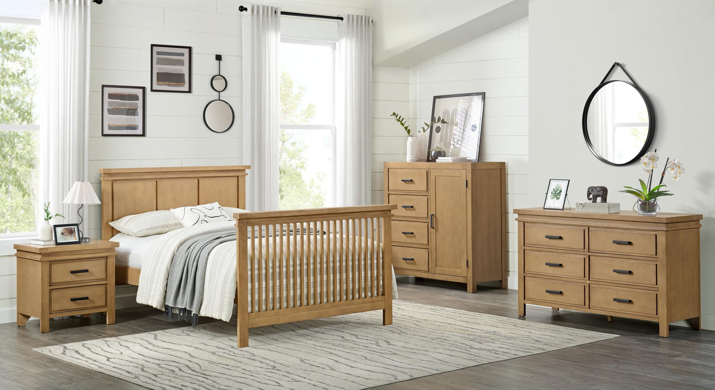 Soho Baby Mystic 2-Drawer Nightstand, Honey Wood