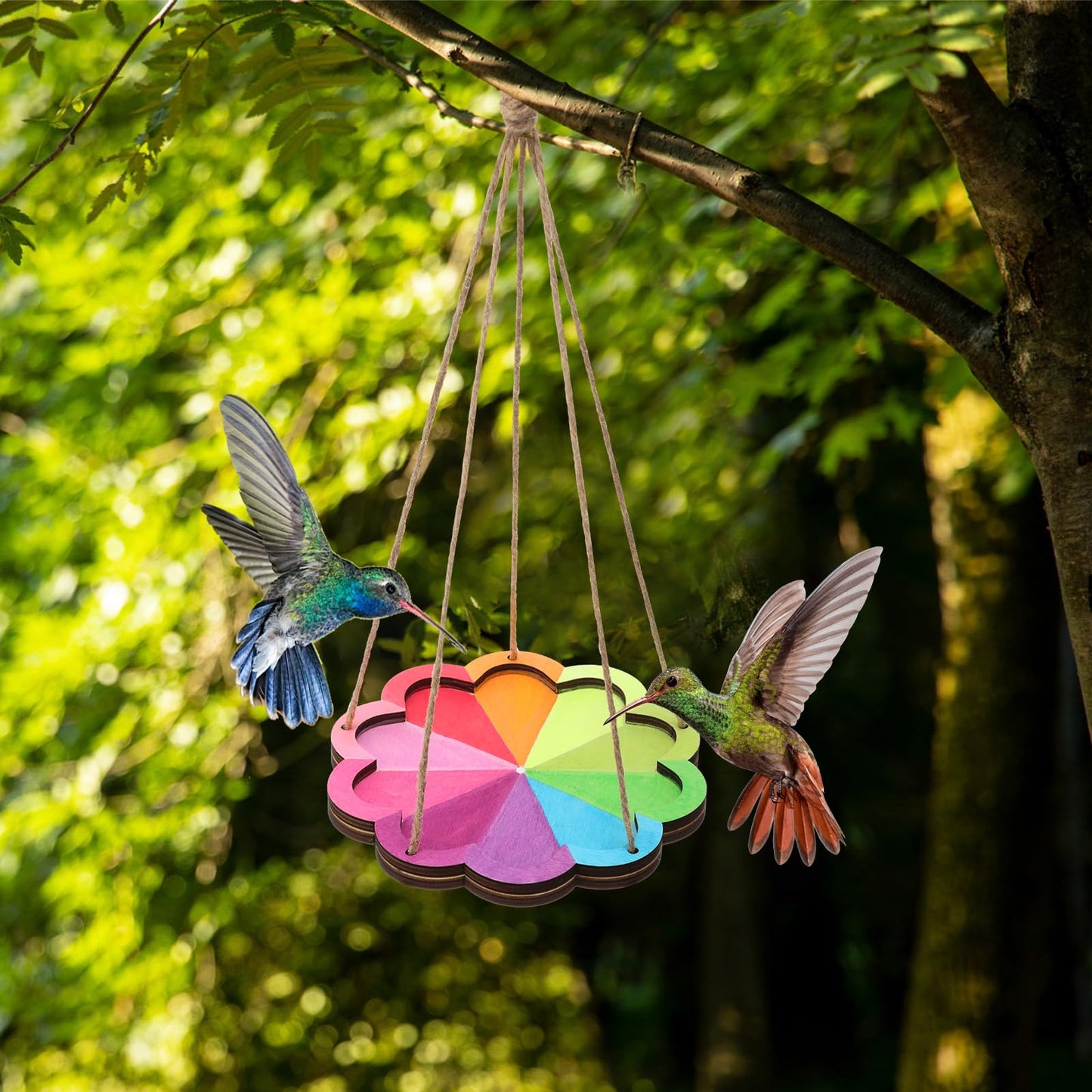 DoubleFill 48 Pcs Bird Feeder Craft Kits for Kids Ages 3-8 Make Your Own Bird Feeders DIY to Paint Craft for Spring Garden Outdoor Decoration Summer Activities Project