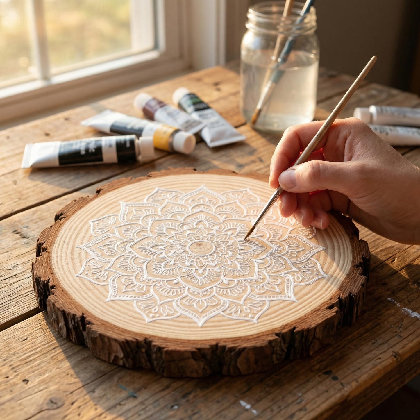 SENMUT Large Wood Slices, 10 Pack 8-9 Inches, Natural Unfinished Pine, Sanded Smooth, Rustic DIY Crafts, Wedding Decor, Table Centerpieces for Party Event Decor