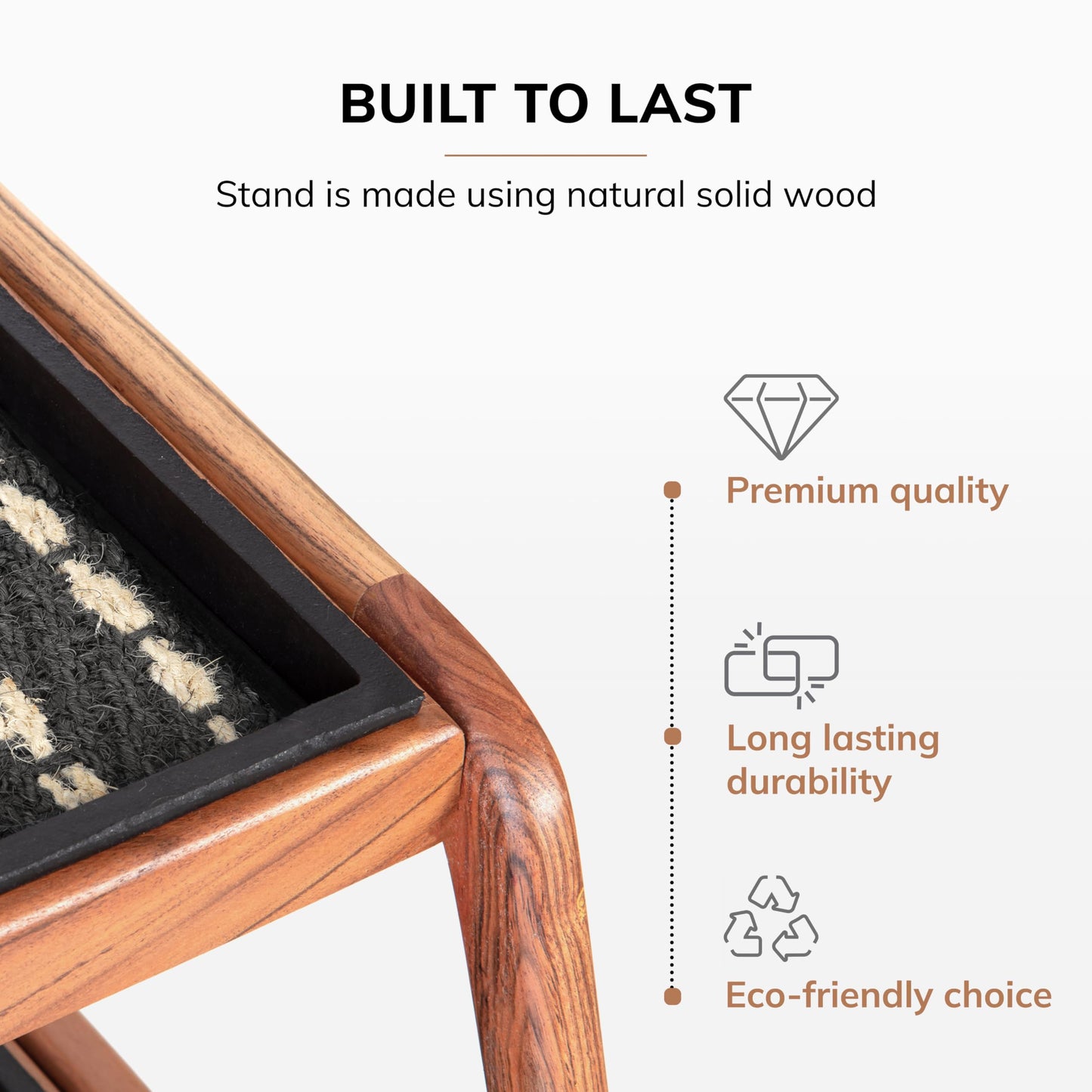 Anji Mountain Heavy Duty Waterproof Wooden Shoe Storage Mat Organizer/Boot Storage Tray Multi Use for Entryway with Coir, Gray and Ivory Insert, 2 Tier, Fits 4 Pair (26.5" Wide)