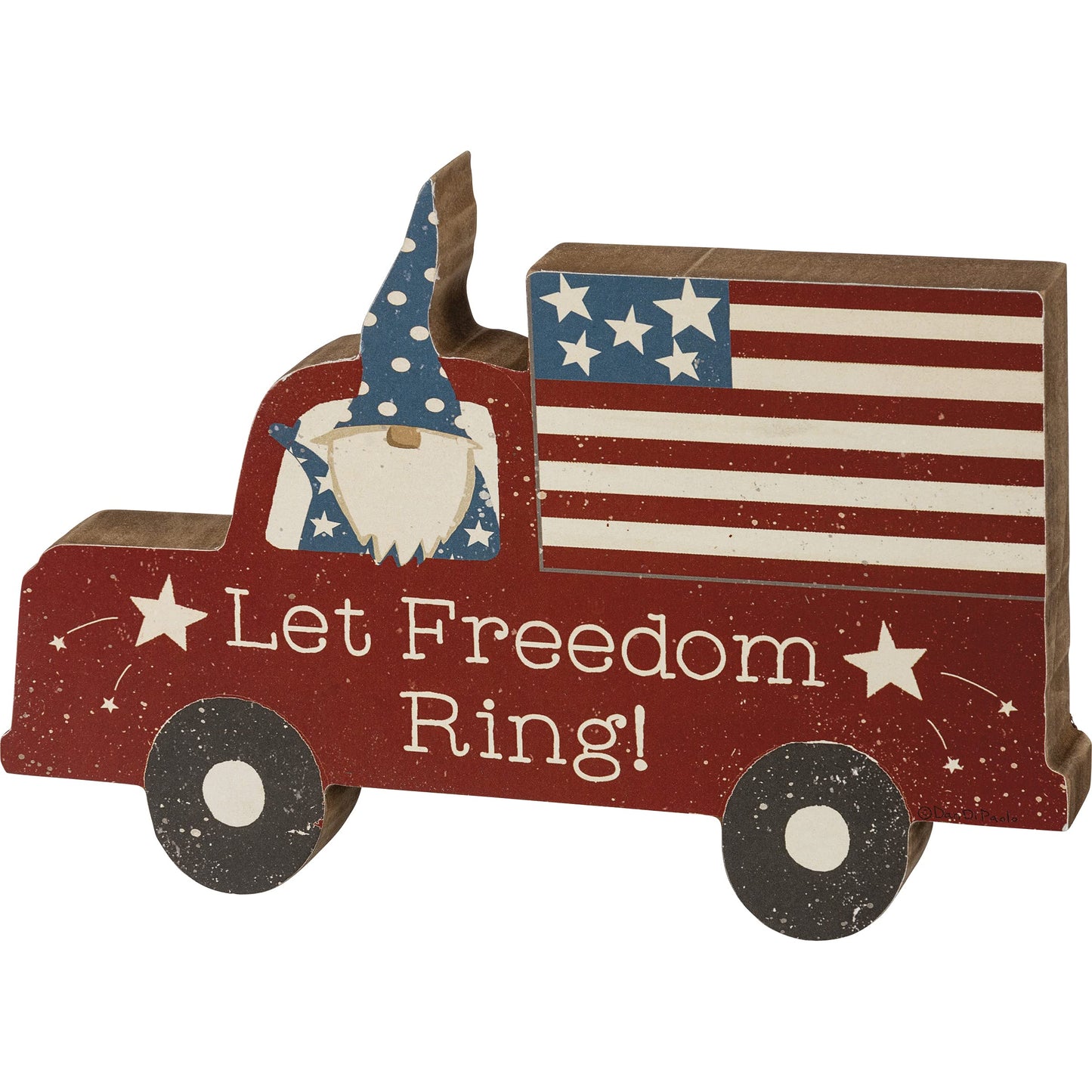 Primitives by Kathy Patriotic Home Décor Sitter, Red, White, Blue