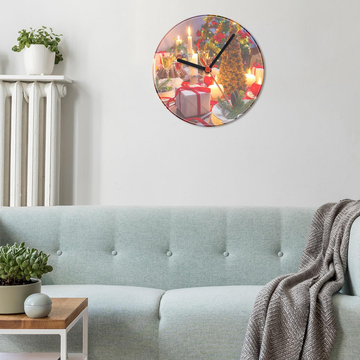 Briwooody 6 Pcs Sublimation Wall Clock Blanks Bulk Wood DIY Wall Clock Round Printing Battery Operated for Easter Halloween Christmas Thanksgiving Day School Home Decor(9.8 Inch)