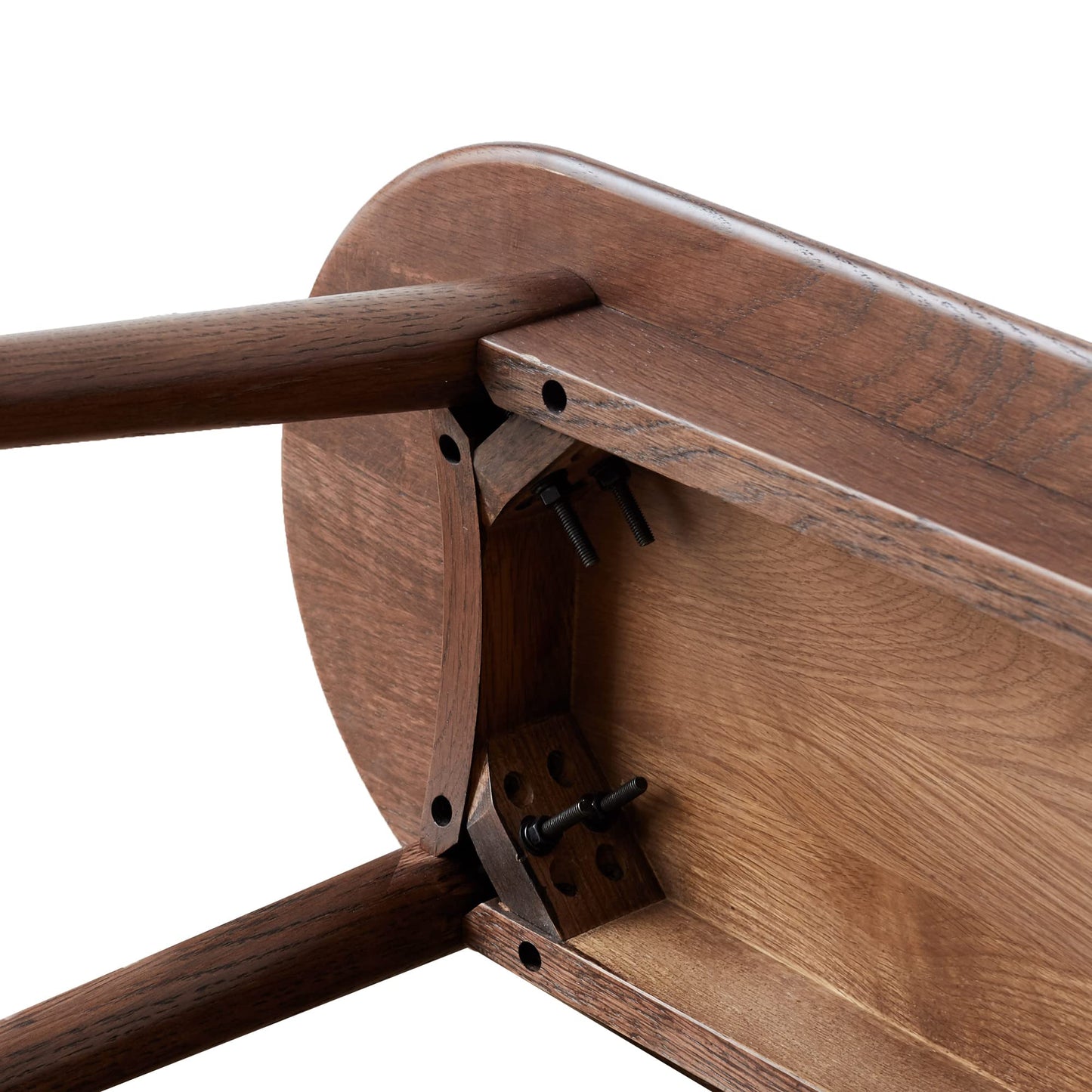 KEIKI Natural Oak 100% Solid Wood for Dining Bench Table Bench for Living Room 47.2"x 11.8"x16.1",Walnut