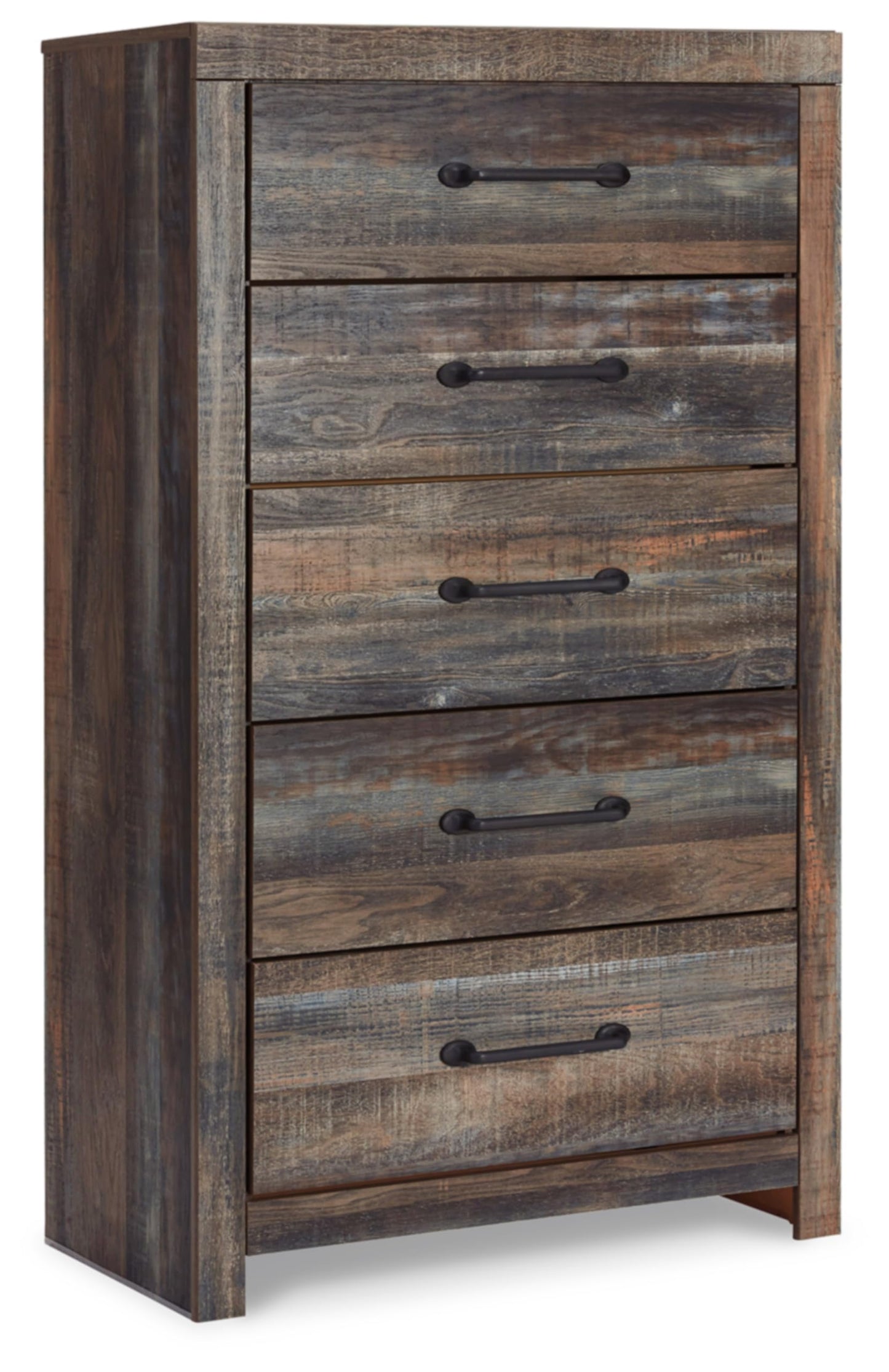Signature Design by Ashley Drystan Chest of Drawers, 5 Drawer Tall Dresser, Assembled, Engineered Wood, For Bedroom Storage, Brown Gray