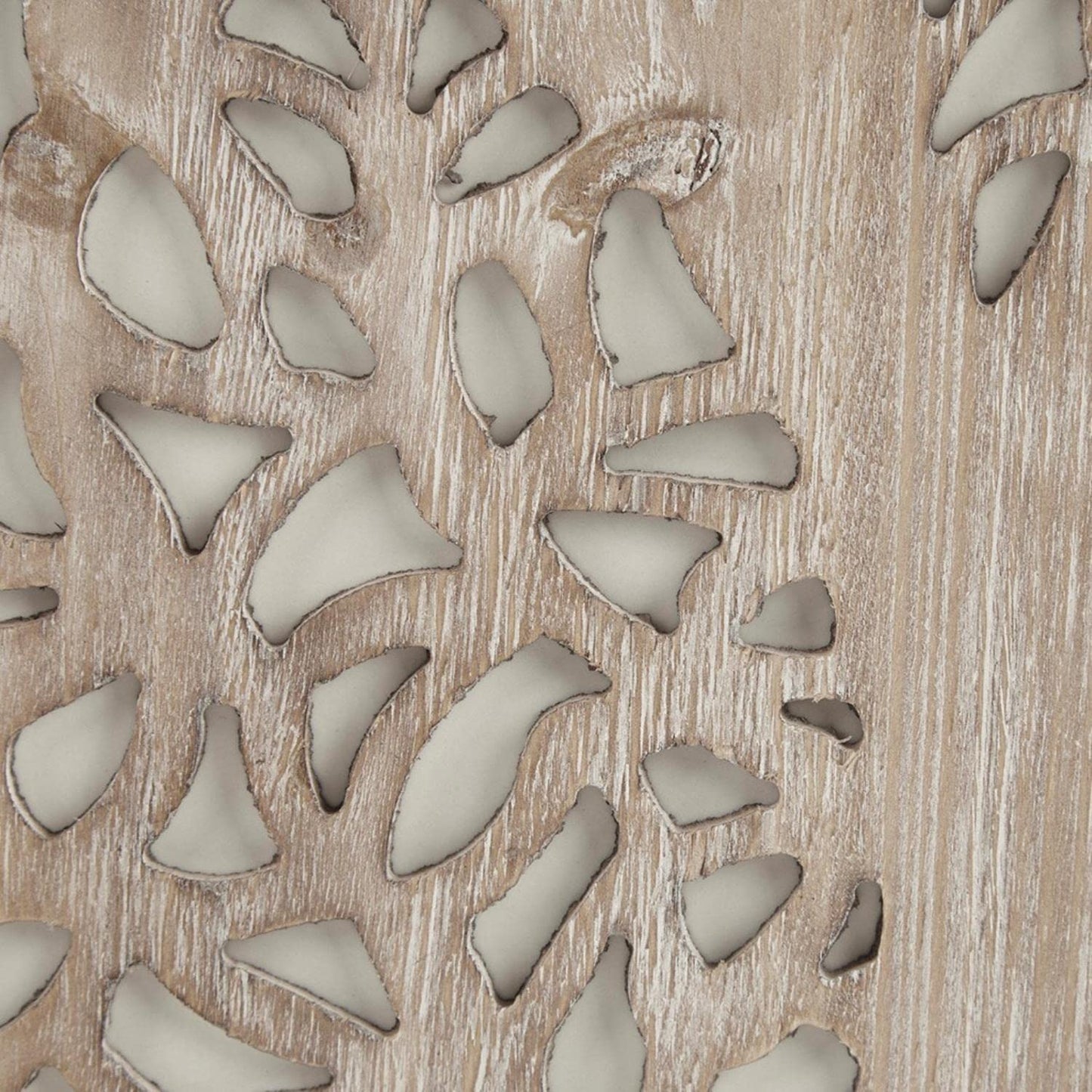 Madison Park Laurel Wall Art - Laser Cut Carved Botanical Tree Branches, Genuine Fir Wooden Framed, Rustic Finish - Modern Farmhouse Décor for Living Room, Ready to Hang Panel, 12 x 36", Grey