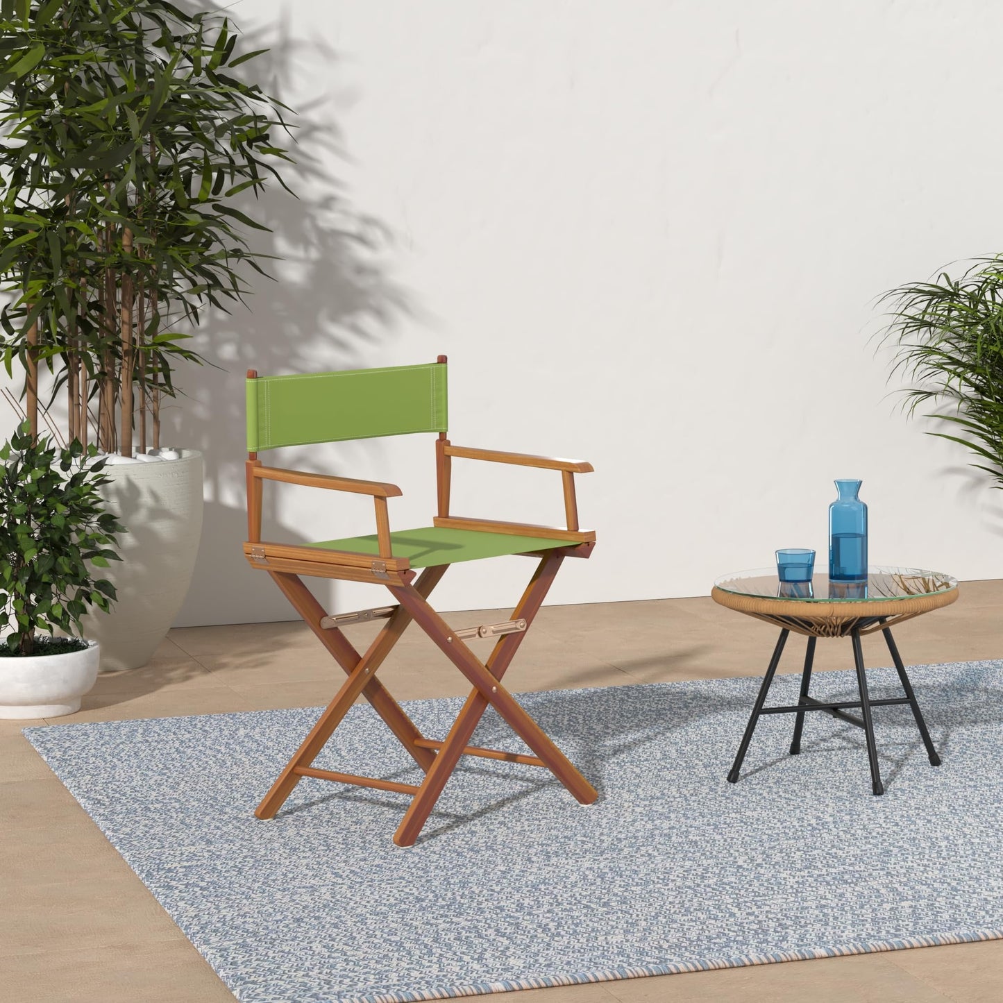 Casual Home 200-55/021-72 Director Chair 18" - Classic Height Honey OakFrame/Lime Green Canvas