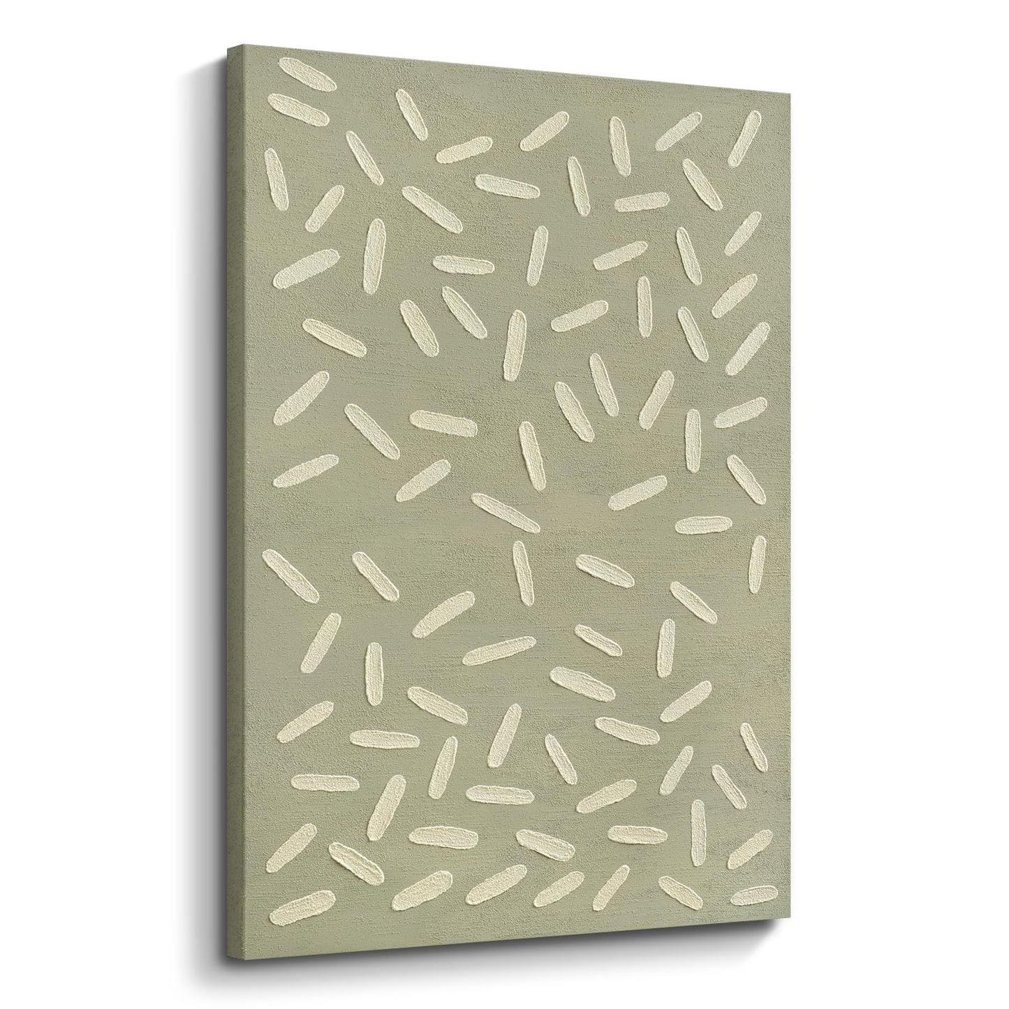 JUHOME Hand-Painted Abstract Canvas Wall Art – 24x36 Inch Original Textured Painting with Wooden Inner Frame, Modern Minimalist Artwork for Living Room, Bedroom, Office, Gift and Housewarming Decor