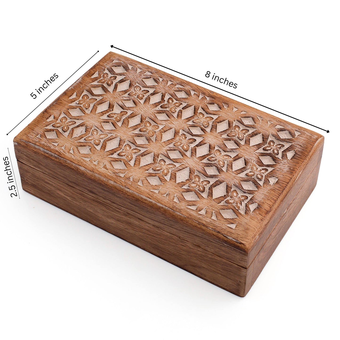 Great Birthday Gift Ideas Handmade Decorative Wooden Jewelry Box Jewelry Organizer Keepsake Box Treasure Chest Trinket Holder Watch Box Storage Box Housewarming Gifts Women
