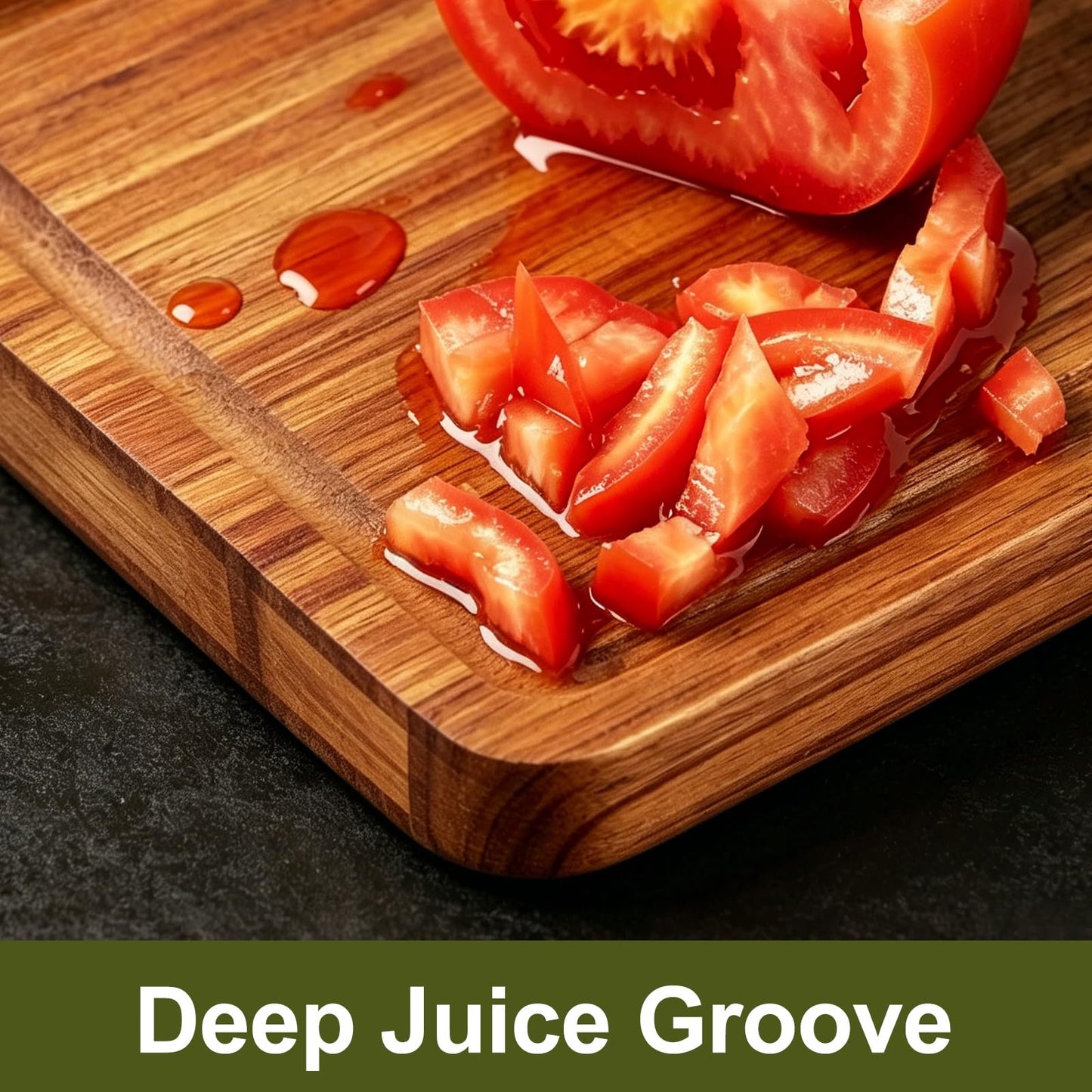 Gtencemen Small Acacia Wood Cutting Boards for Kitchen with Hanging – Mini Wooden Cutting Board with Juice Groove for Vegetables, Fruit, Bread, Meat - BPA Free, 9" x 6.5"