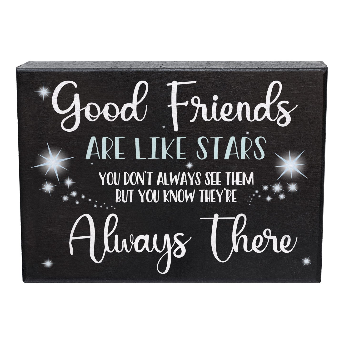 Good Friends Are Like Stars Wooden Sign Sentimental Gift for Best Friend, Rustic Wall Hanging Decor, Friendship Keepsake, American Made, Thoughtful Birthday
