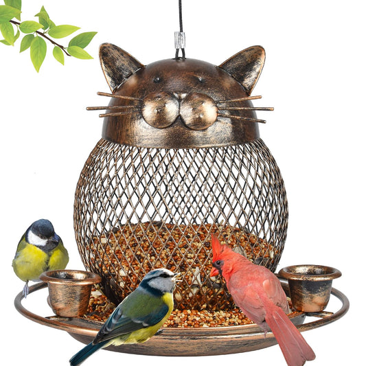 Bird Feeders for Outdoors, Heavy Duty Metal Wild Bird Feeder, Finch Bird Feeder Sparrow Birdfeeder for Garden Yard Hanging Decor