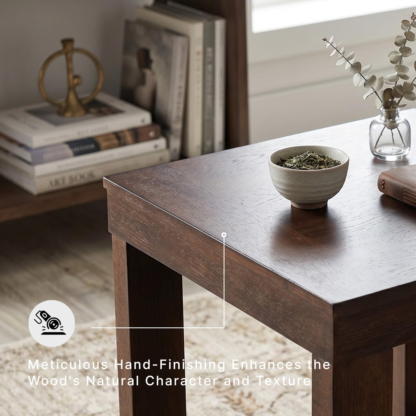 Signature Design by Ashley Watson Classic Oversized Square End Table, Dark Brown