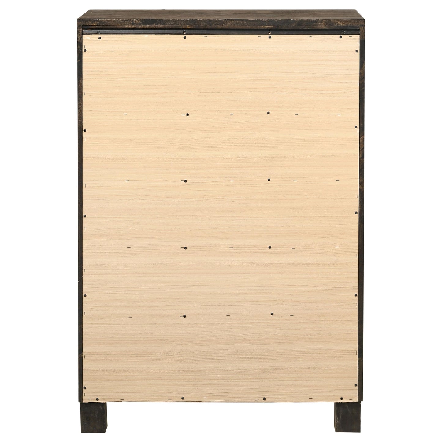Coaster Home Furnishings Woodmont Farmhouse Wood 5-Drawer Bedroom Chest of Drawers Chiffonier Clothing Storage Cabinet Bedroom Armoire Tall Dresser Organizer Unit Rustic Golden Brown 222635
