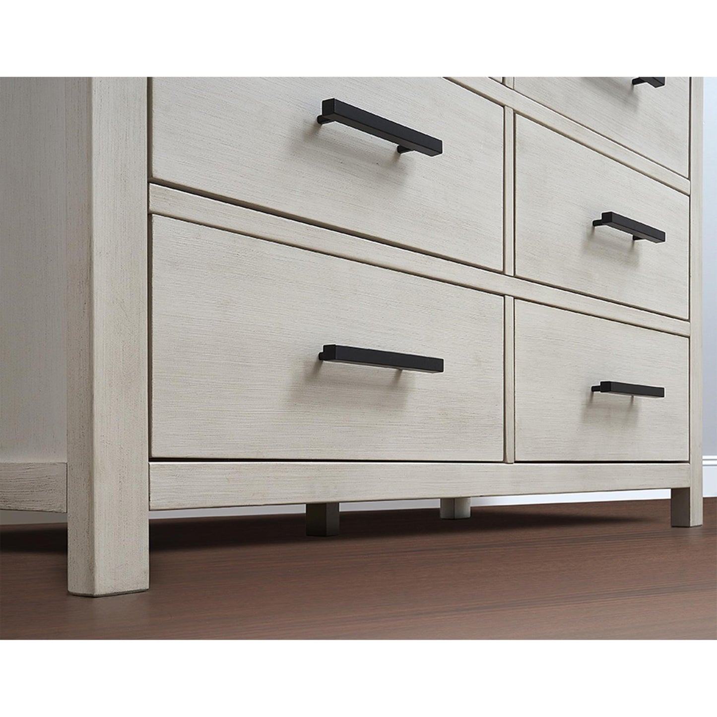 Sorelle Westley Double Dresser - 6 Drawer Solid Wood Nursery Dresser with Smooth Drawer Glides and Anti-Tip Kit, Convertible Changing Surface Ready, Brushed Ivory