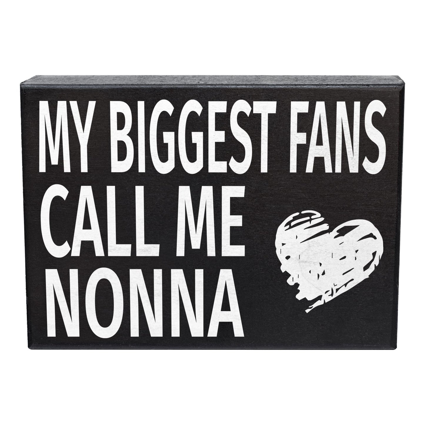JennyGems Nonna Gifts, My Biggest Fans Call Me Nonna Wooden Sign, Wall Hanging and Shelf Decor, American Made