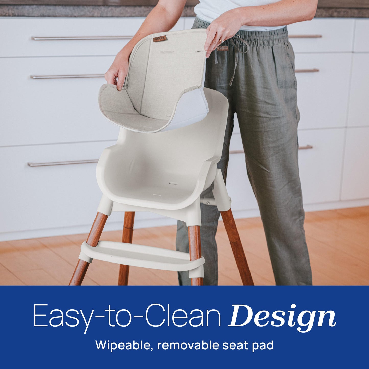 Chicco Zest LE 4-in-1 Folding High Chair, Feeding Chair, Toddler Chair and Youth Stool, Multi-Use Easy Clean High Chair, Chai/Beige