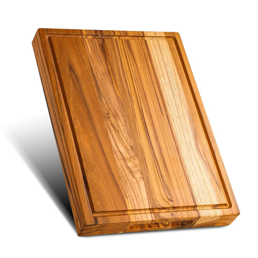 Teak Wood Cutting Board 16" x 12" Thick Wooden Cutting Boards for Kitchen