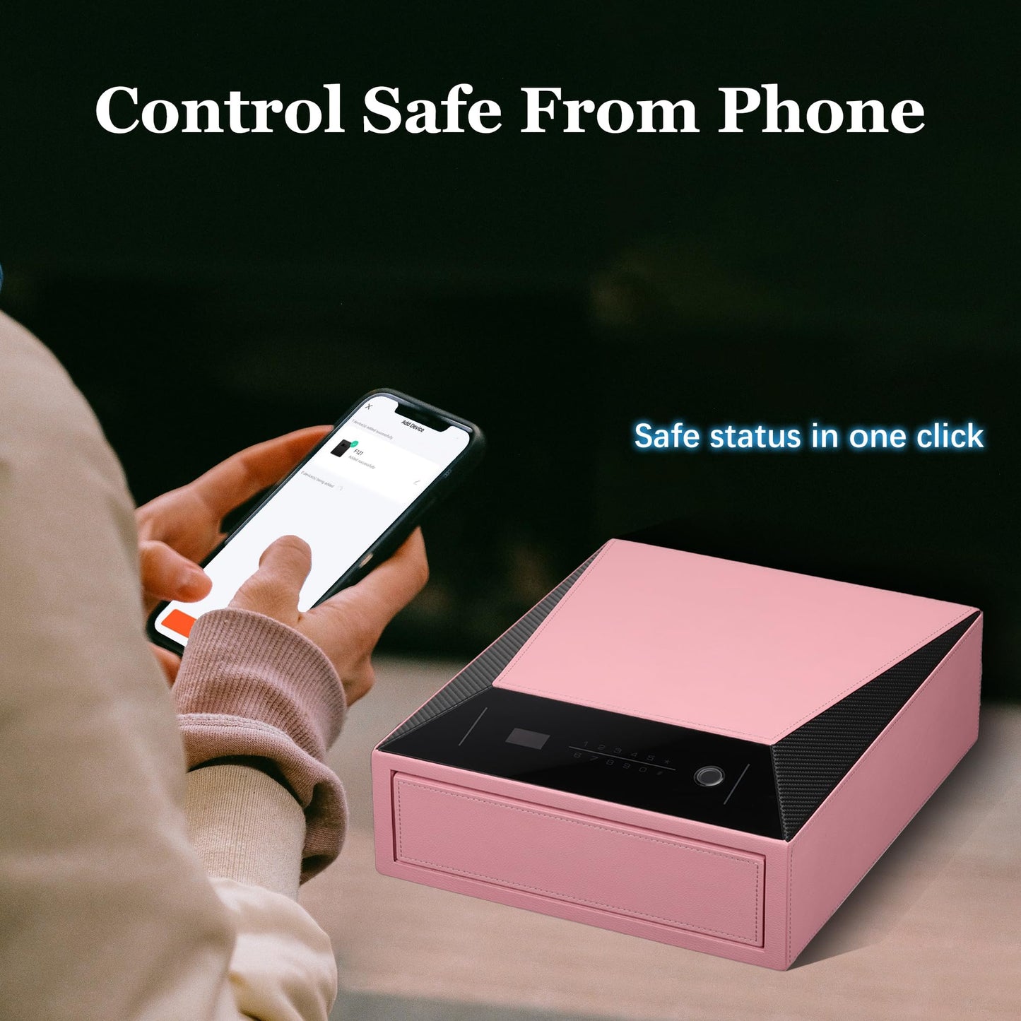 XPEDITION Biometric Fingerprint Jewelry Safe for Home Quick-Access Fingerprint Lock & Digital Keypad for Home Security Slide-Away Drawer Safe