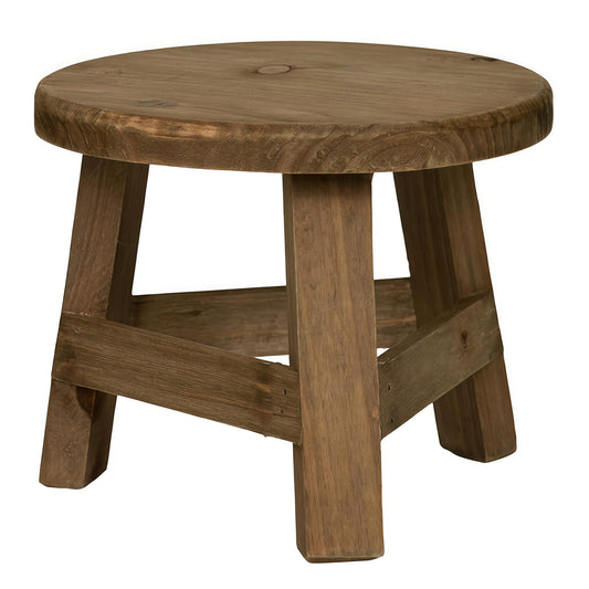 Ritammi Wooden Mini Stool Display Stand, 7 inch Decorative Round Wood Pedestal Stool Plant Pot Riser, Mini Plant Stand Potted Plant Shelf Succulents Bonsai Rack