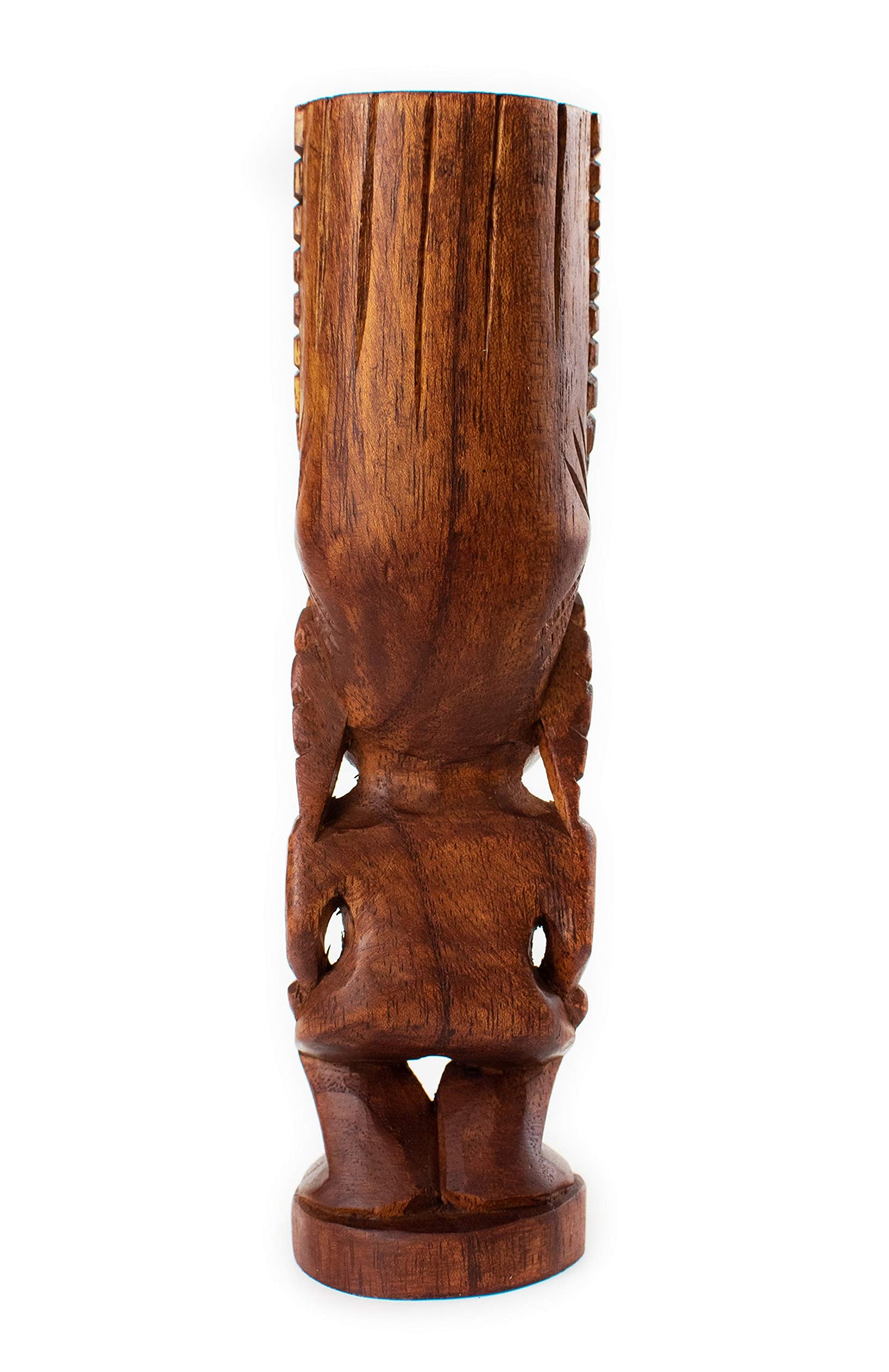 G6 Collection Handmade Wooden Primitive Angry Face Tribal Statue Sculpture Tiki Bar Handcrafted Unique Gift Art Decorative Home Decor Accent Figurine Decoration Artwork Hand Carved (Big Forehead)