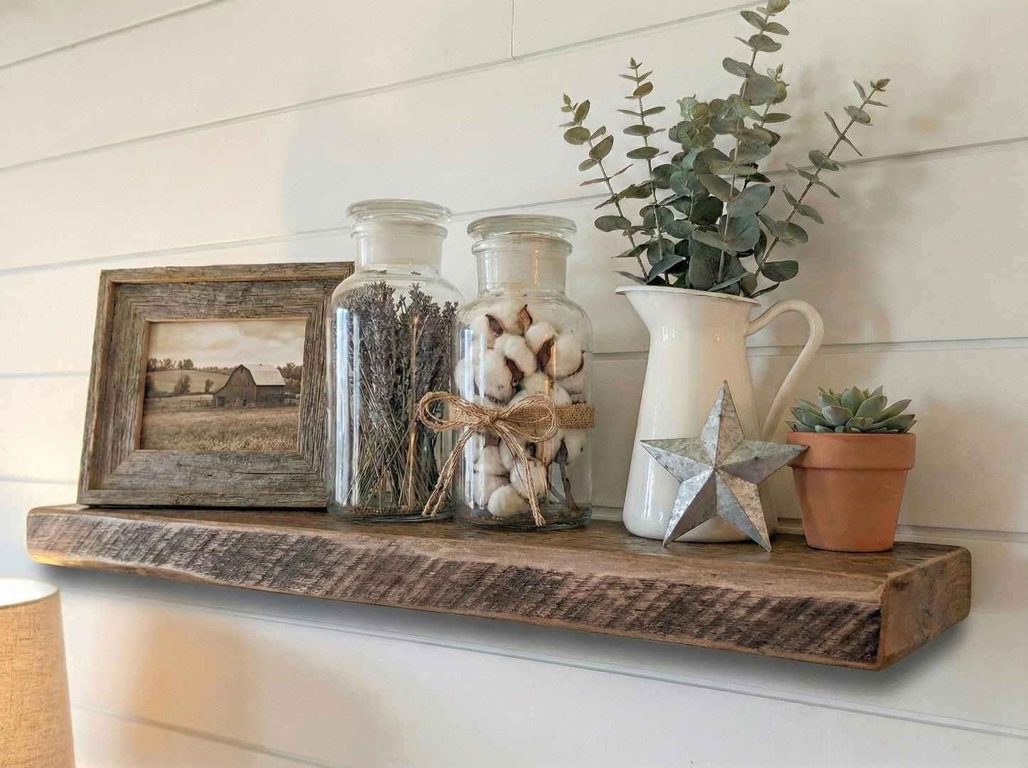 MY VINTAGE FINDS Reclaimed Wood Floating Shelves Real Solid Thick Wood Rustic Shelf Handmade