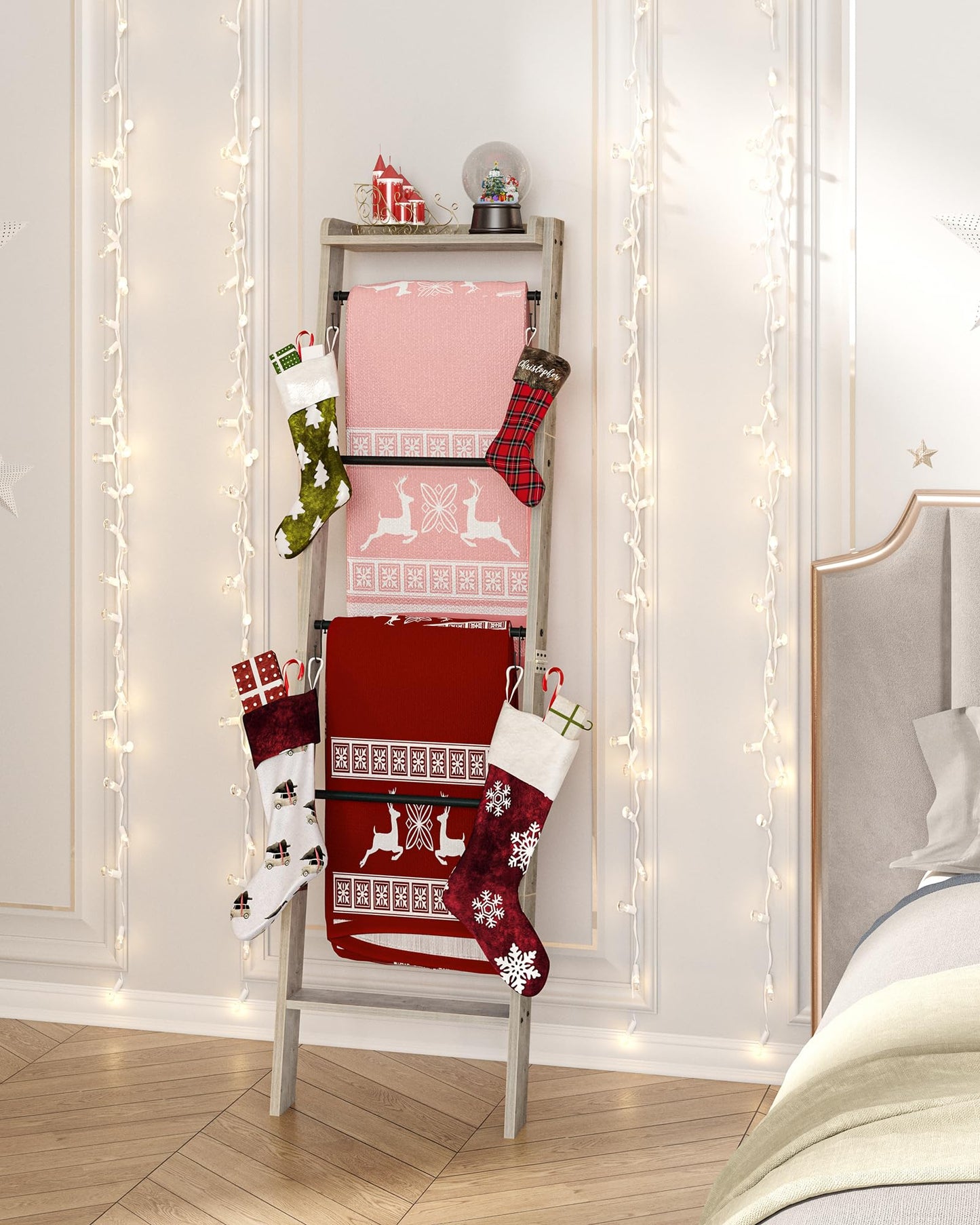 Hzuaneri Blanket Ladder Shelf for Living Room BR02105B BR35805B