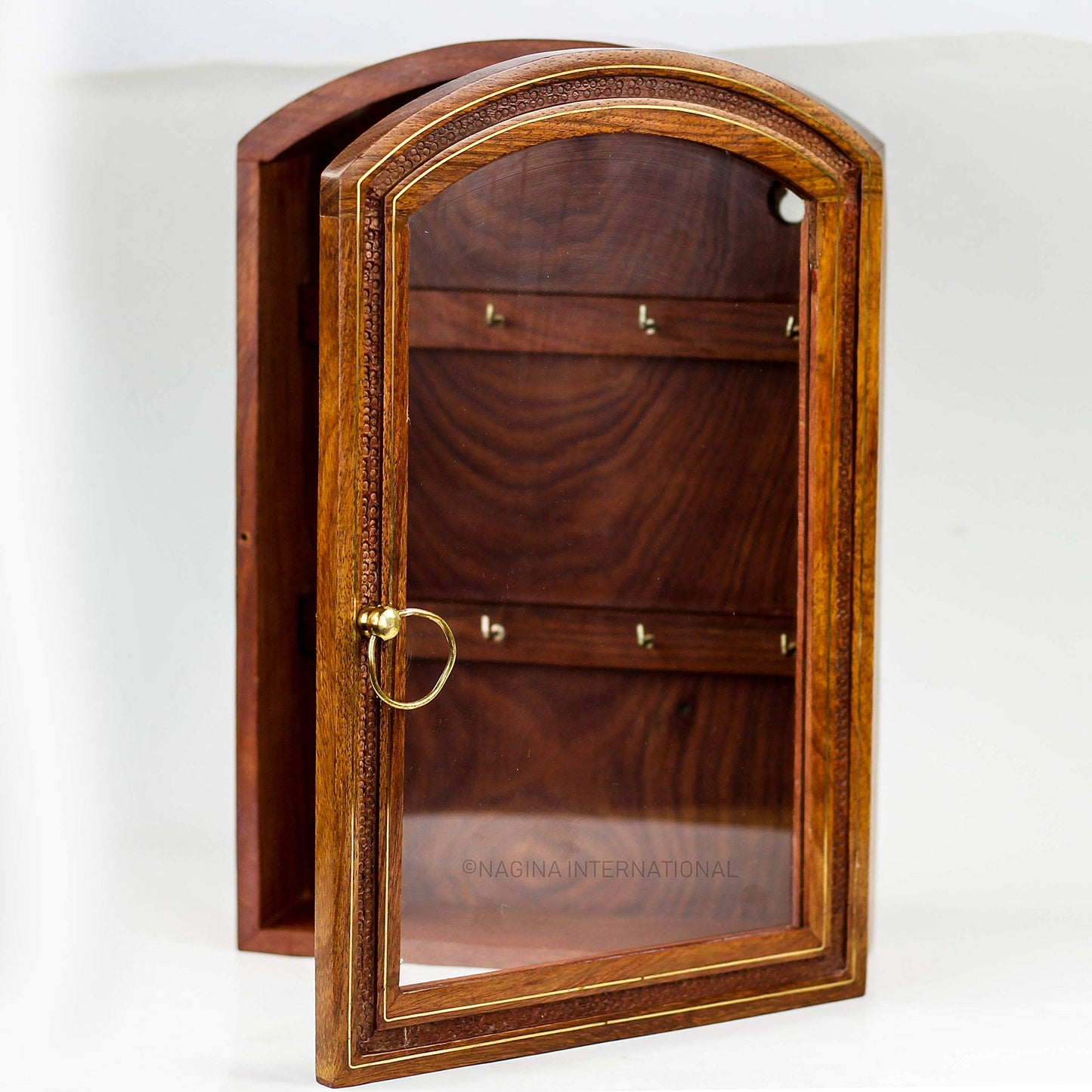 Nagina International Wooden Hand Crafted Premium Decorative Beautiful Key Cabinet | Keys Box | Nautical Gifts.