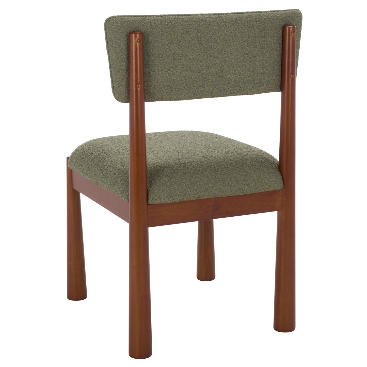 SAFAVIEH Home Collection – Koki Walnut & Green Upholstered Dining Chair, Padded Seat & Back (DCH9222D)