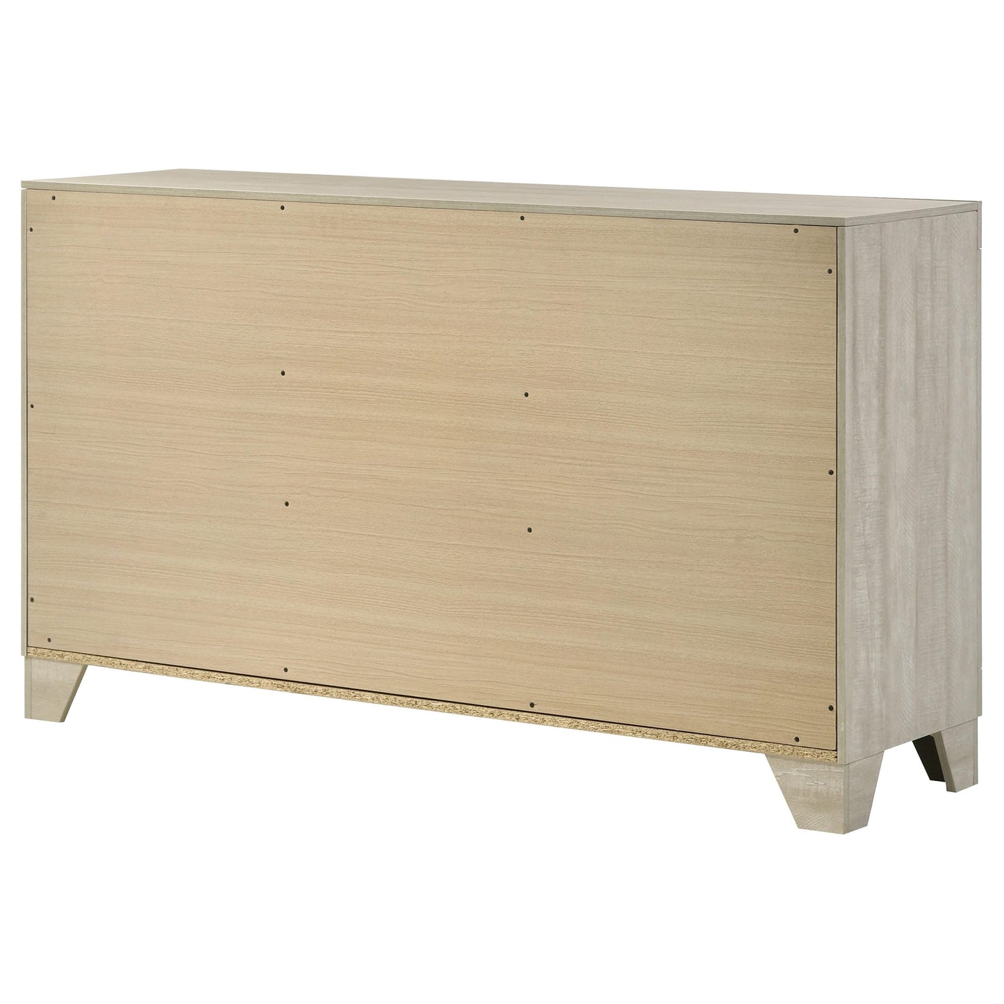 Coaster Home Furnishings - Trenton - Engineered Wood - 6-Drawer Bedroom Dresser with Contemporary Style, Nickel Handles, English Dovetail Joinery - Bedroom - Rustic Cream - 225063
