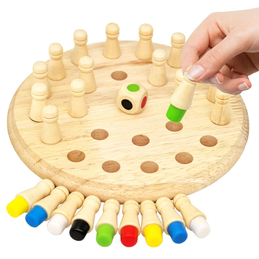 PHIELEY Easy Memory Games for Dementia Patients, Color Matching Dementia Activities for Seniors, Wooden Alzheimers Products for Elderly, Fidget Sensory Busy Board Gadgets Gifts