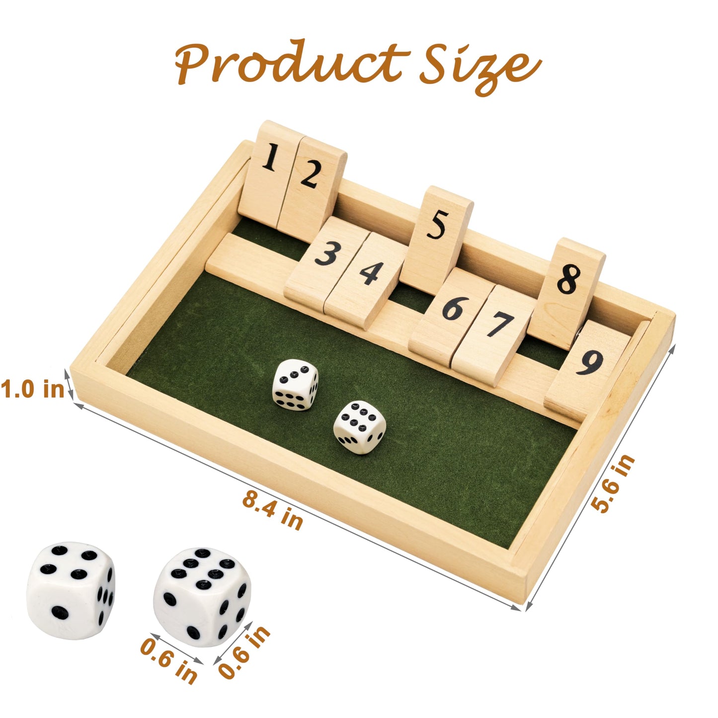 PHIELEY Alzheimers Products for Elderly, 9 Numbers Memory Games for Dementia Patients Seniors, Wooden Shut The Box Dementia Products for Elderly, Fidget Sensory Busy Board Gadgets Gifts Activities