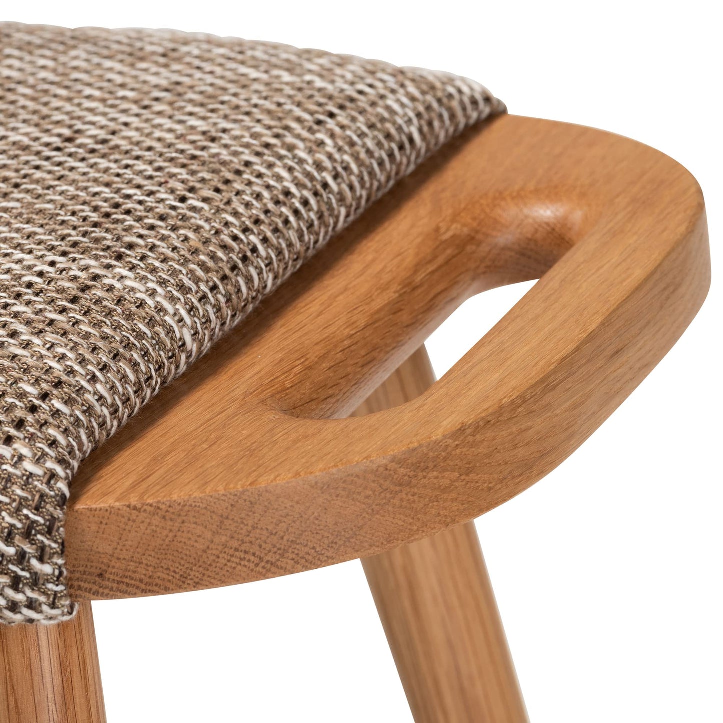 Baxton Studio Banner Mid-Century Modern Light Brown Fabric Upholstered and Oak Brown Finished Wood Accent Bench