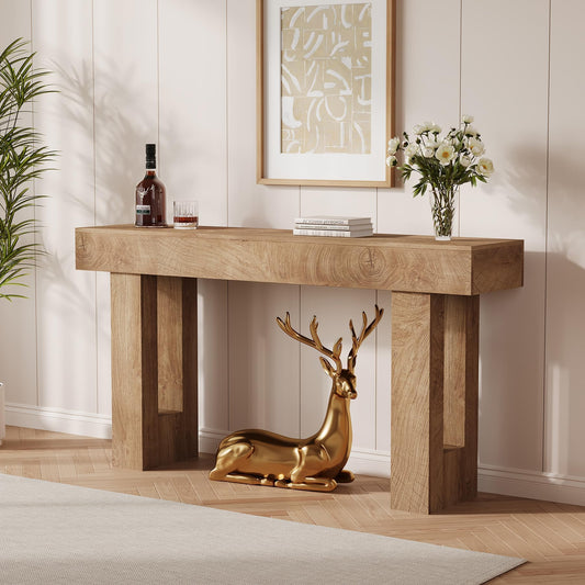 GarveeTech 63" Console Table for Entryway, Narrow Sofa Table Behind Couch, Wooden Hallway Table for Living Room, Foyer Entry Table