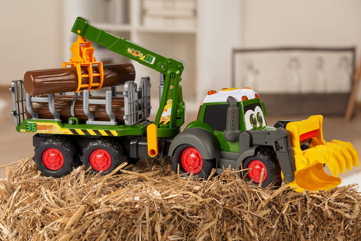 DICKIE TOYS - Happy Fendt 25 Inch Forester Truck and Trailer, Green
