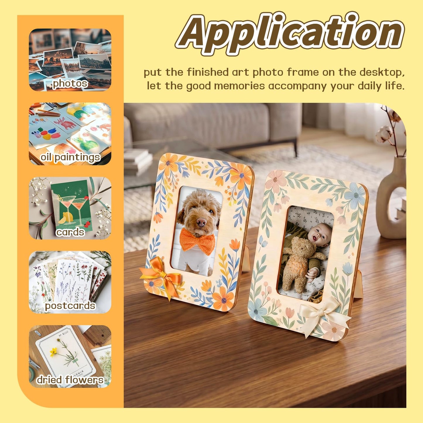 VOKOY 40 Pack Small Wooden Picture Frames for Crafts, 2" x 3" Photos DIY Wood Picture Frame Mini Unfinished Standing Photo Frames Crafts Wood Decorate for Father's Day Wedding Party Gifts
