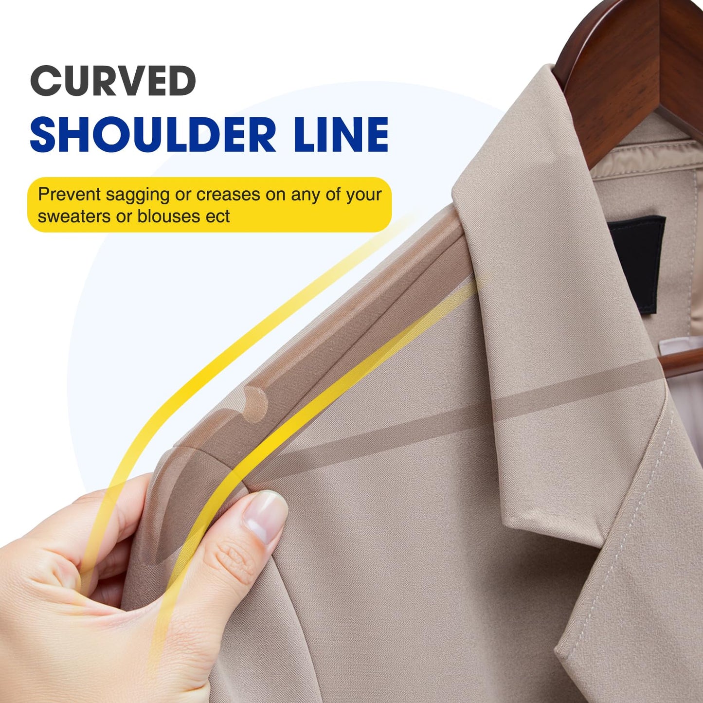 Korpai 30 Pack Wooden Hangers,Wooden Clothes Hangers with Smooth Pant Bar and Shoulder Notches,Heavy Duty Hangers with 360-Degree Rotatable Hook, Coat Hangers for Coats,Shirts,Dress,Pants,Walnut