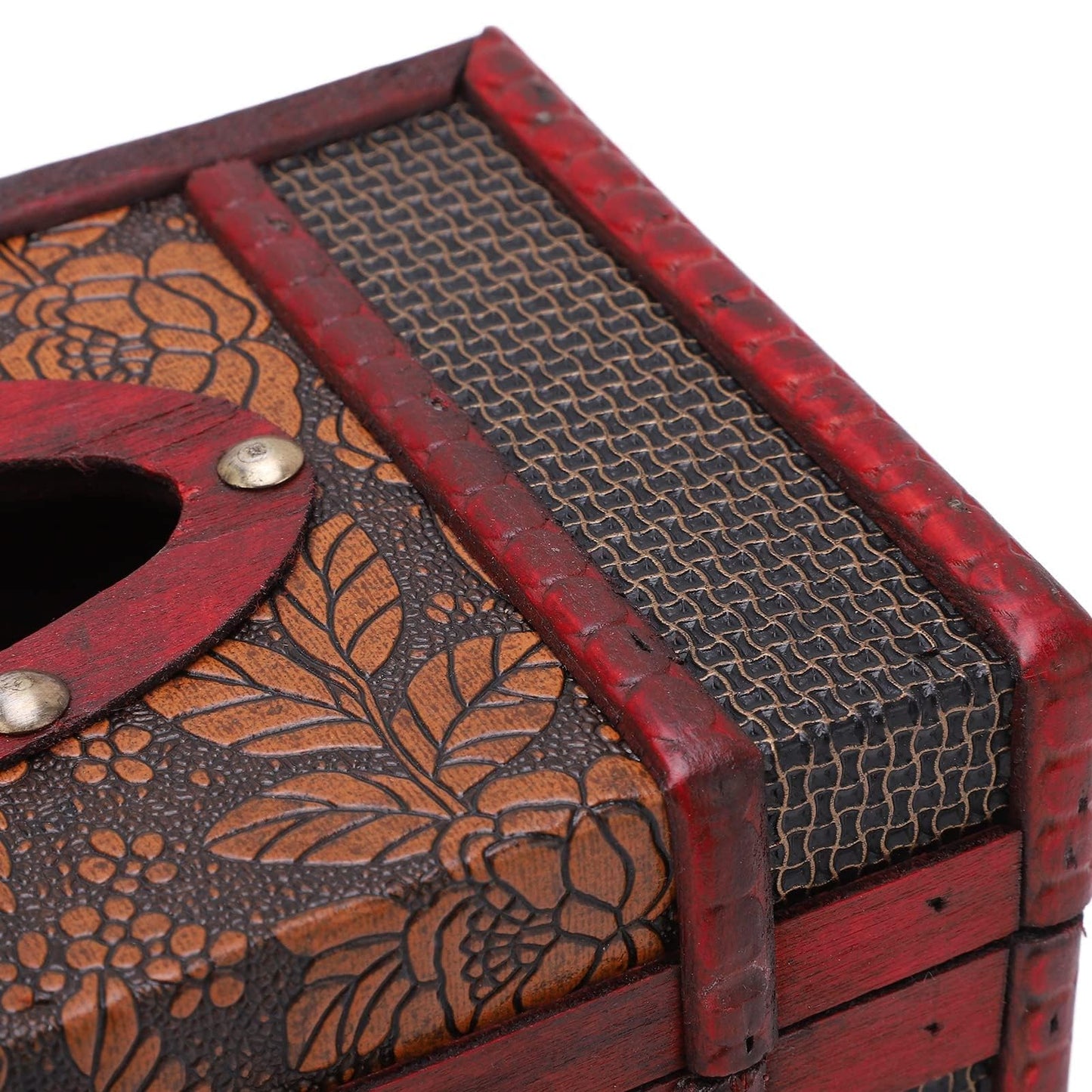 Classical Retro Wooden Antique Tissue Box, Wooden Tissue Box Vintage Style Wood Classic Texture Holder for Bathroom Toilet Living Room Kitchen
