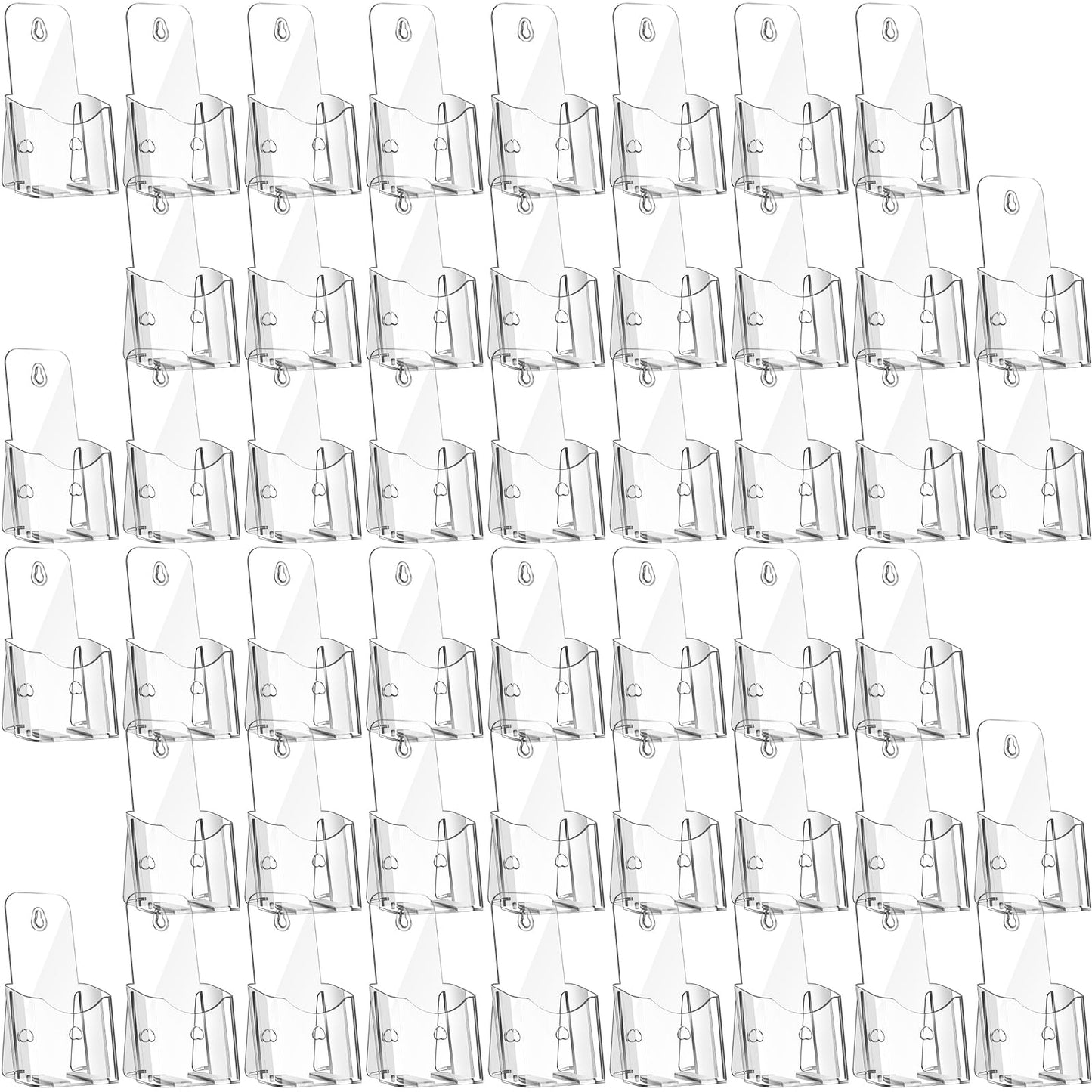 Yookeer 20 Pieces Acrylic Brochure Holder 4 x 8 Inches Rack Card Holder Clear Pamphlet Holders Display Stand for Vendors, Brochure, Trifold, Magazine, Pamphlet, Booklets