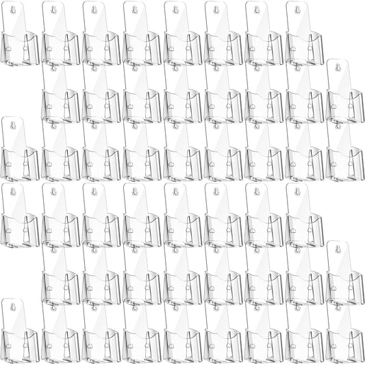 Yookeer 20 Pieces Acrylic Brochure Holder 4 x 8 Inches Rack Card Holder Clear Pamphlet Holders Display Stand for Vendors, Brochure, Trifold, Magazine, Pamphlet, Booklets