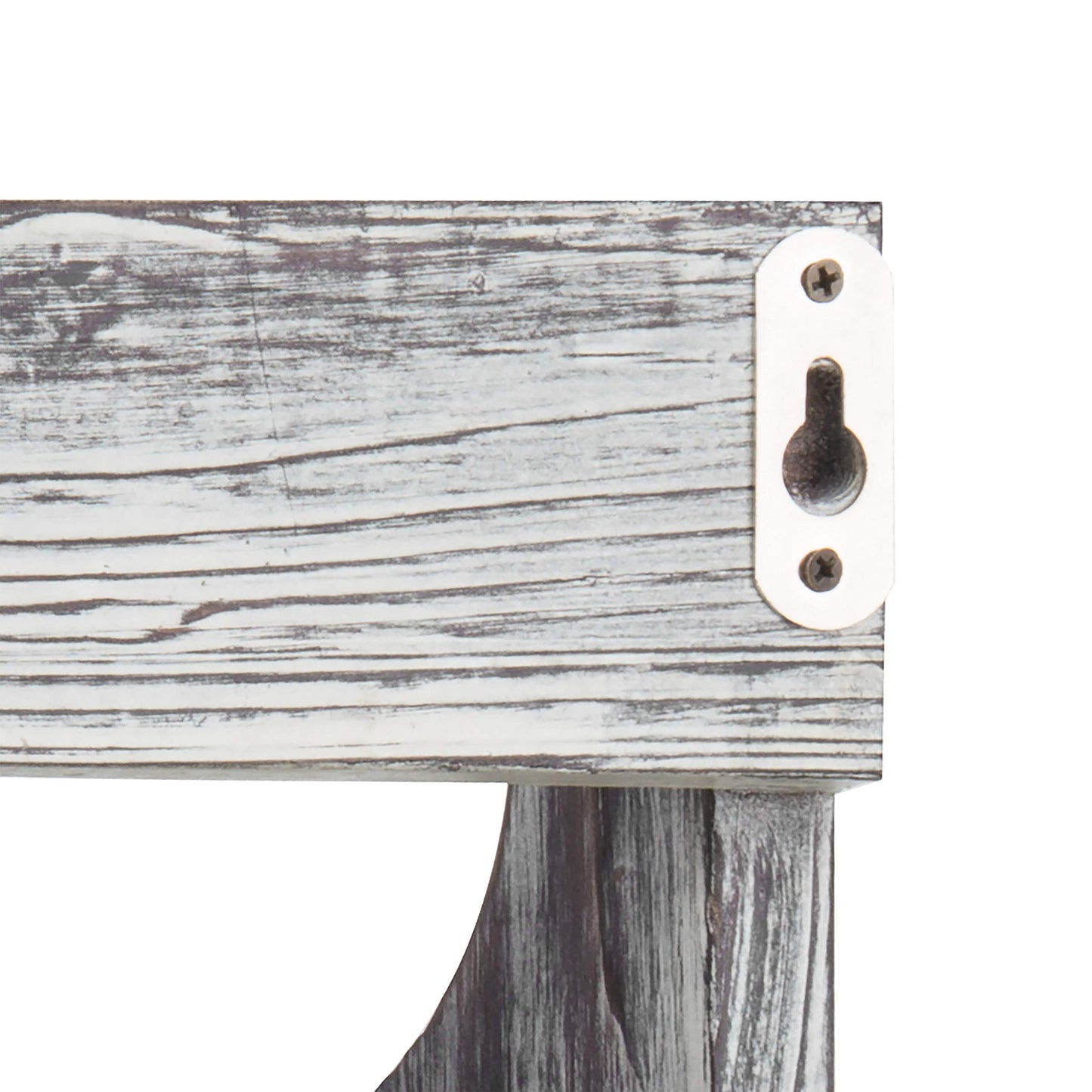 MyGift Wall Mounted Torched Solid Wood Magazine and Mail Holder Organizer Rack with 3 Slots and Chalkboard Labels