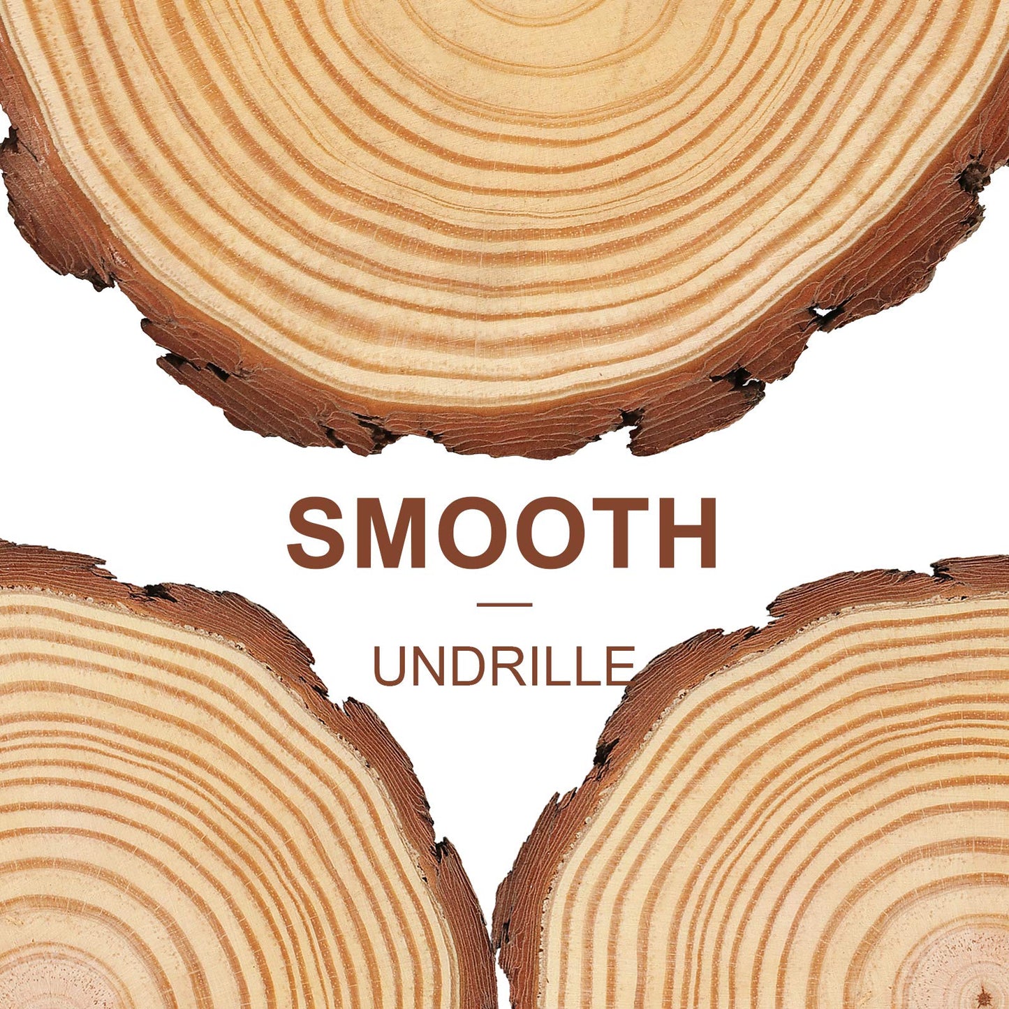 HOZEON 8 PCS 8-9 Inches Natural Wood Slices, Smooth Rustic Unfinished Wood Slices, Wood Slices for Crafts, Arts, Wedding Decoration, Christmas, Ornaments, DIY Crafts